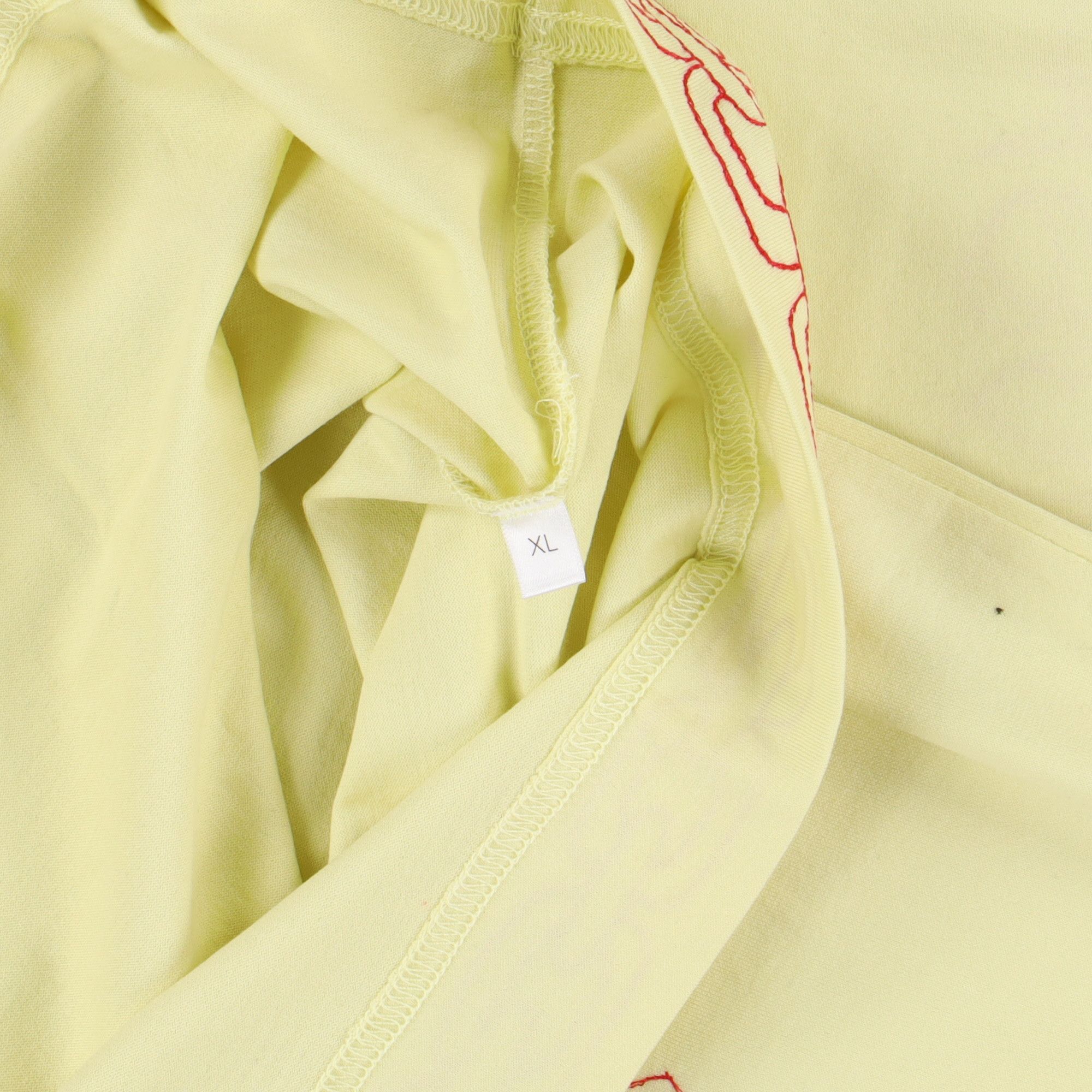 Givenchy Yellow Embroidered Chain Skull Logo Oversized T-Shirt Size US XXS / EU 40 - 6 Thumbnail