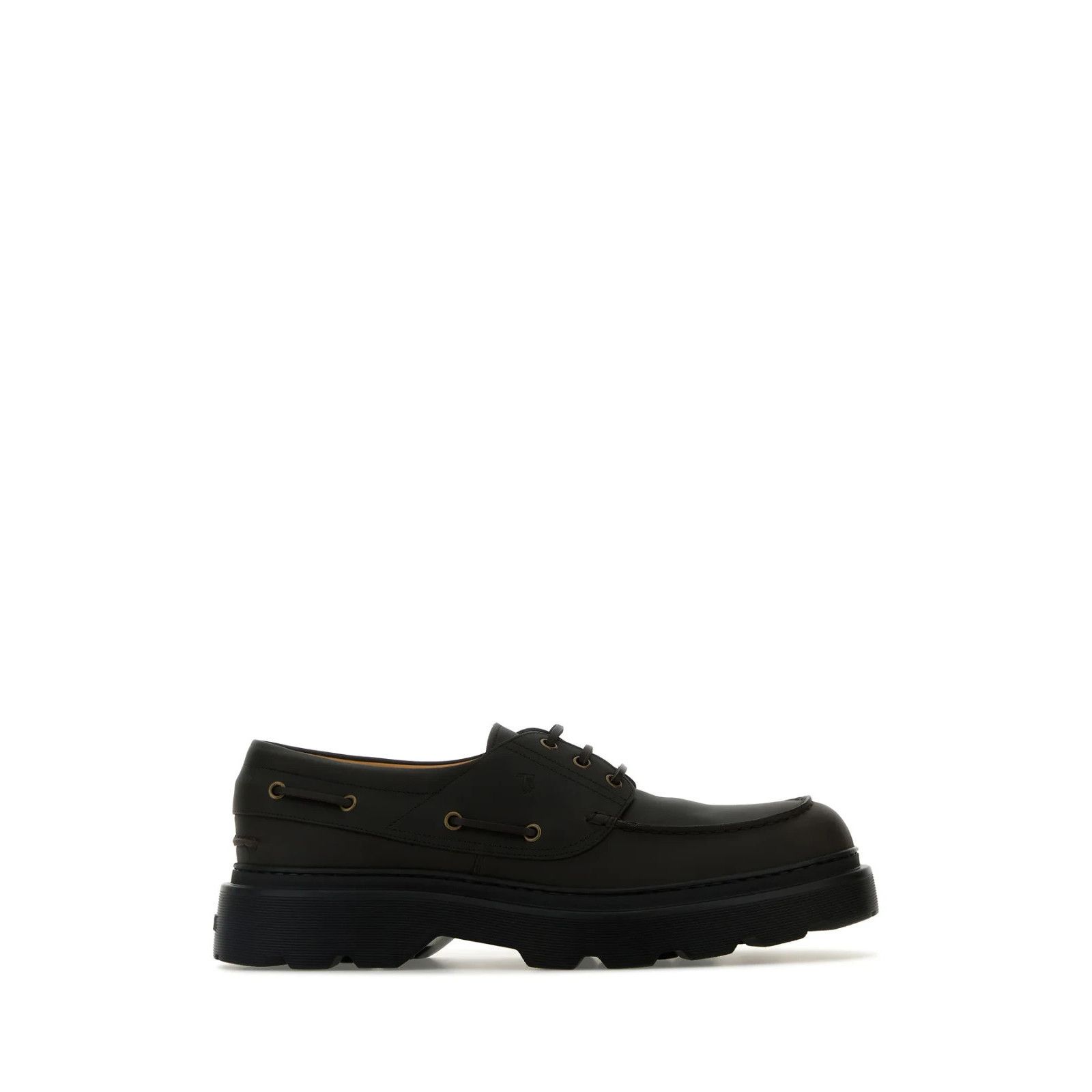 TOD'S Black Leather Loafers New )