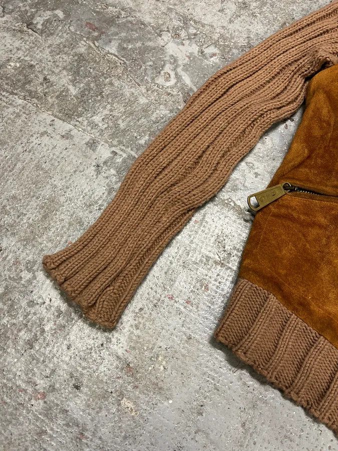 Dolce & Gabbana AW2002 Dolce & Gabbana Multi Zips Hybrid Leather & Wool Camel Jacket Size US M / EU 48-50 / 2 - 6 Thumbnail
