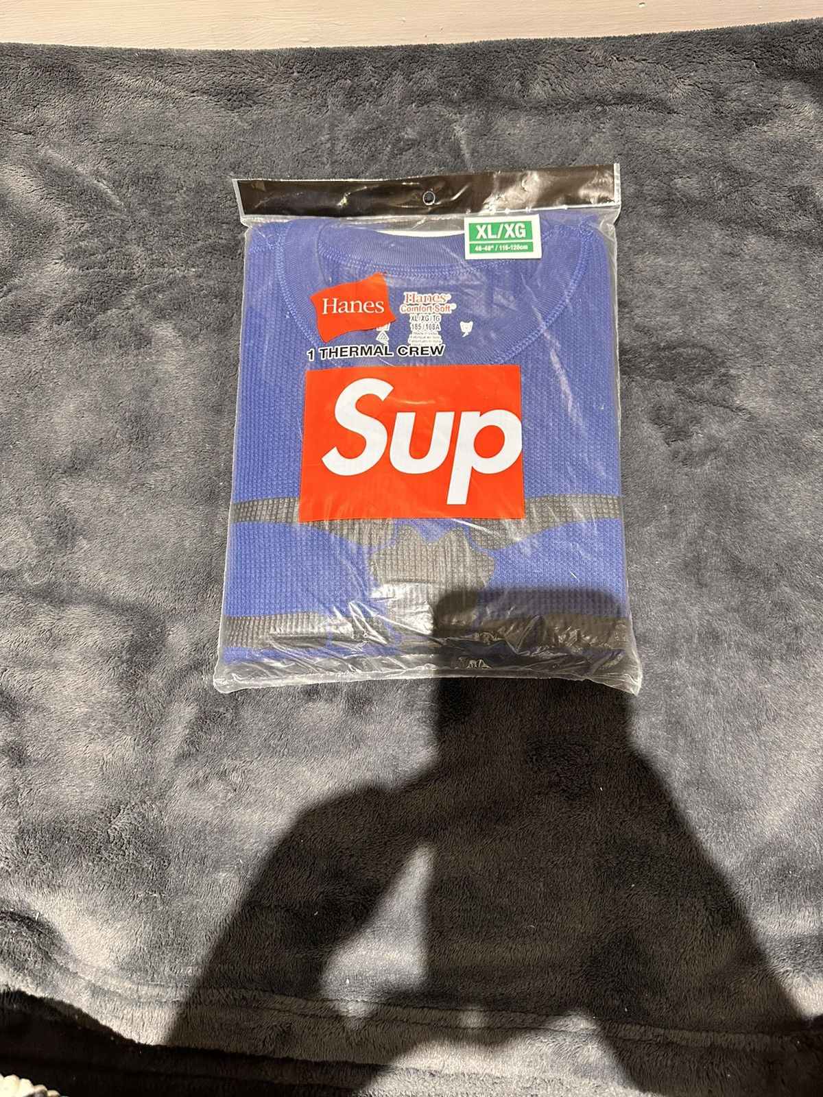 Image of Supreme Thermal Crew Neck XL In Bag! in Blue, Men's