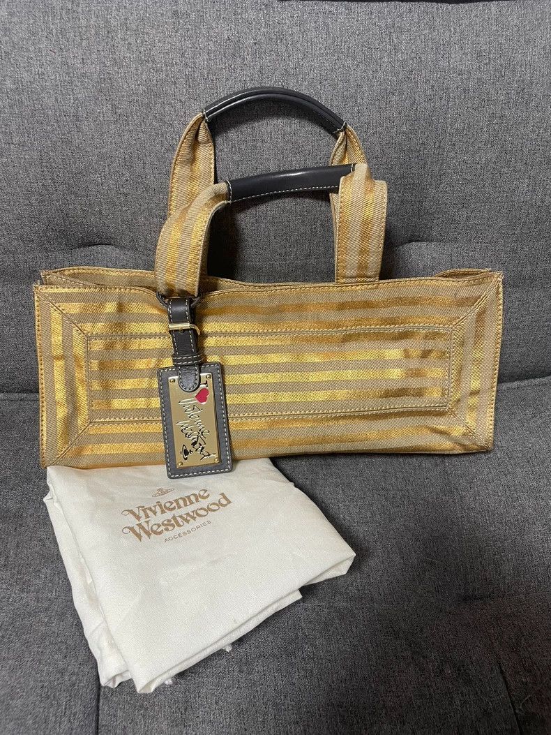 Vivienne Westwood Vivienne Westwood size os Rare yellow striped Japanese meta Size ONE SIZE - 3 Thumbnail