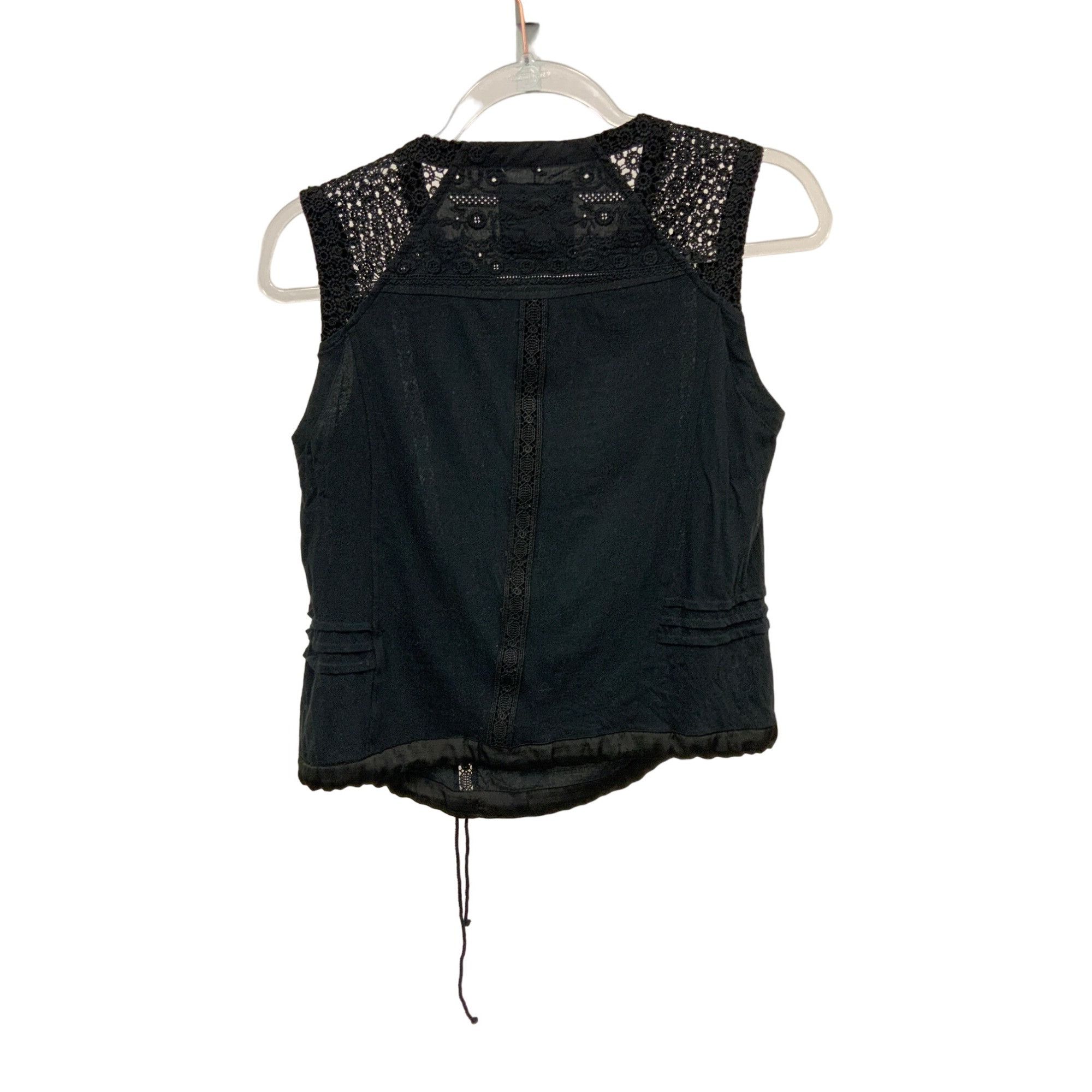Anthropologie Tiny For Anthropologie Black Eyelet Cotton Top With Drawstri Size XS / US 0-2 / IT 36-38 - 3 Thumbnail