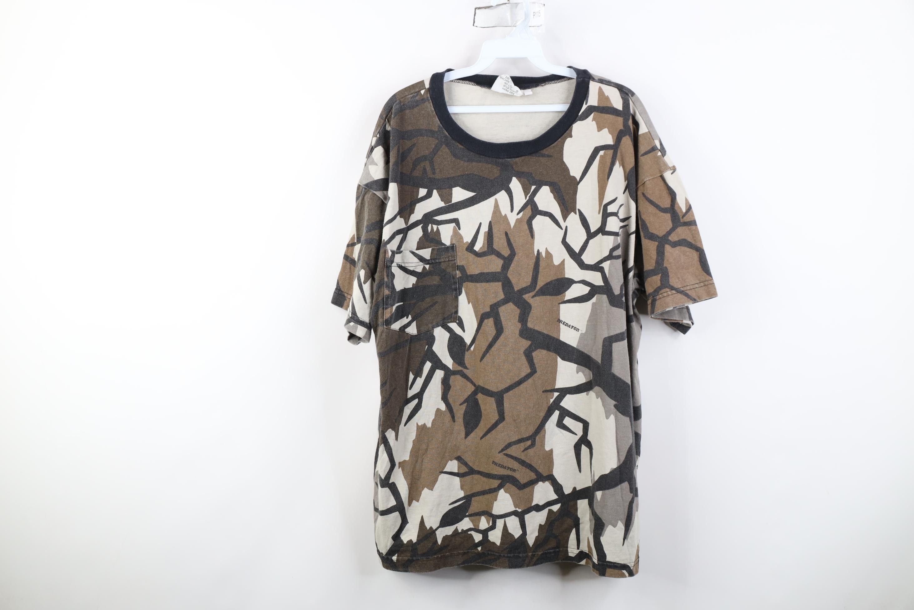 Vintage Vintage 90s Streetwear Camouflage T-Shirt Cotton USA Size US XL / EU 56 / 4 - 1 Thumbnail