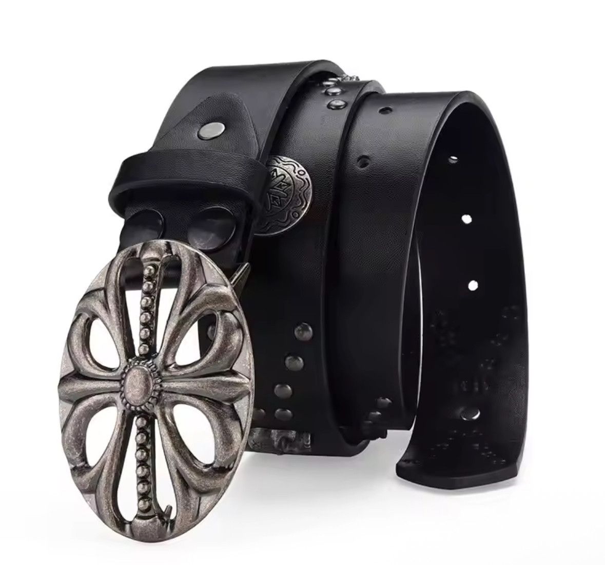 Japanese Brand Streetwear Belt Bohemian Skull Skeleton Head Punk Rock Y2K Size ONE SIZE - 2 Thumbnail