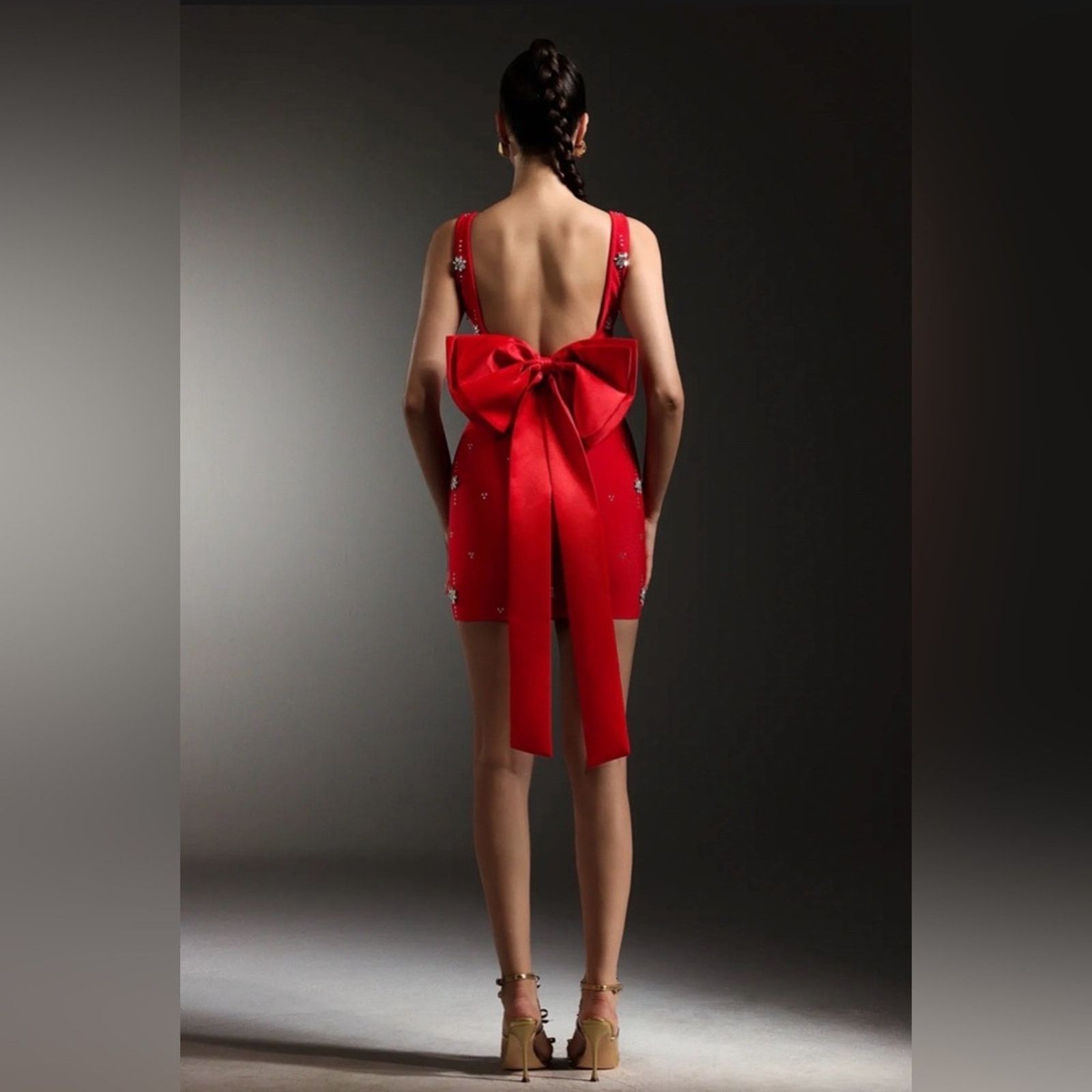 Other Luxe Red Bow-Back Dress size S Size S / US 4 / IT 40 - 1 Thumbnail