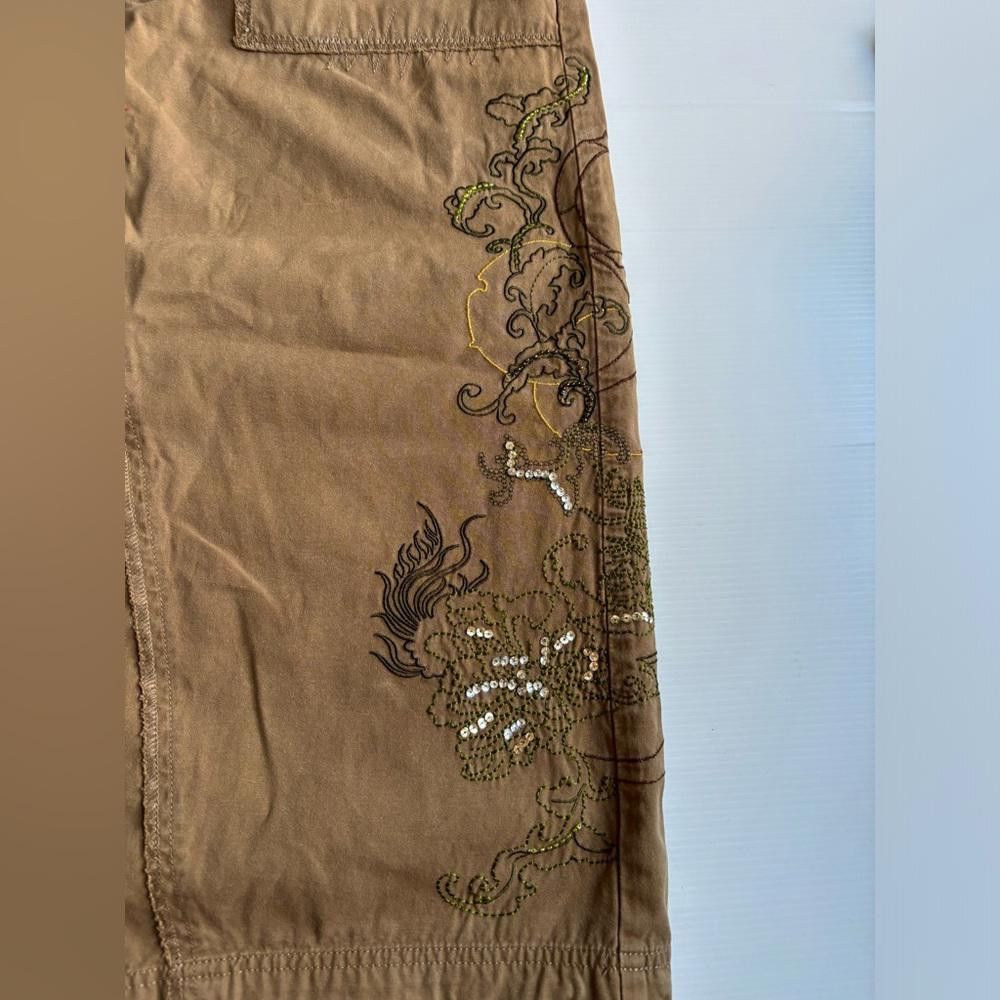 Designer Y2K Soho Cargo Embroidery Skirt Size 28" / US 6 / IT 42 - 3 Thumbnail