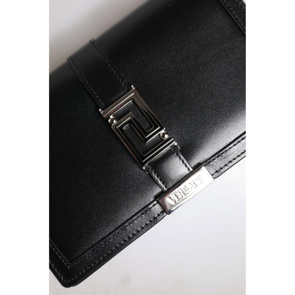 Versace Versace Black Calfskin Leather Chain Strap Shoulder Crossbod Size ONE SIZE - 7 Thumbnail