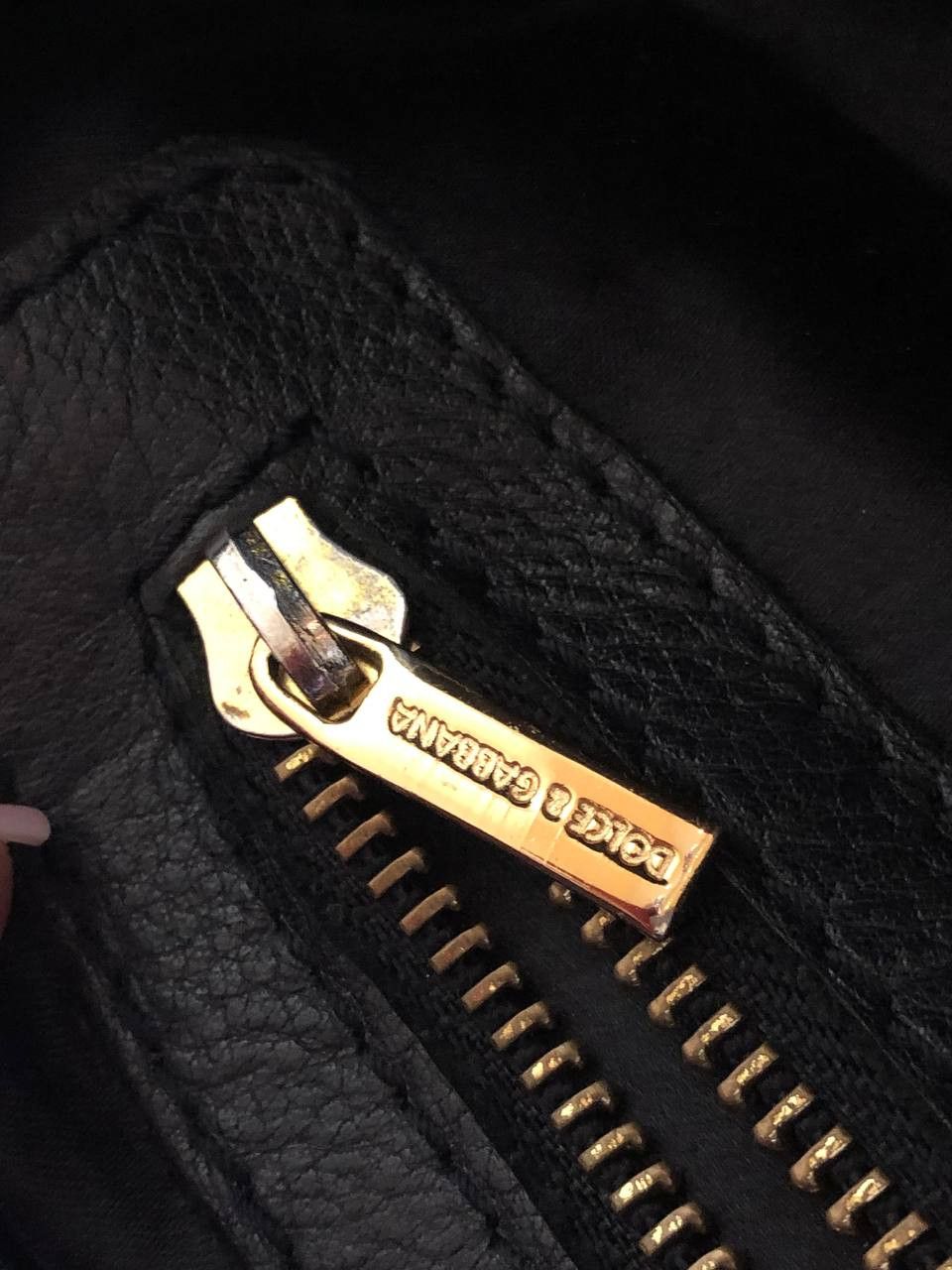 Dolce & Gabbana DOLCE&GABBANA Black Leather Bag Handbag with Logo Plate Size ONE SIZE - 3 Thumbnail