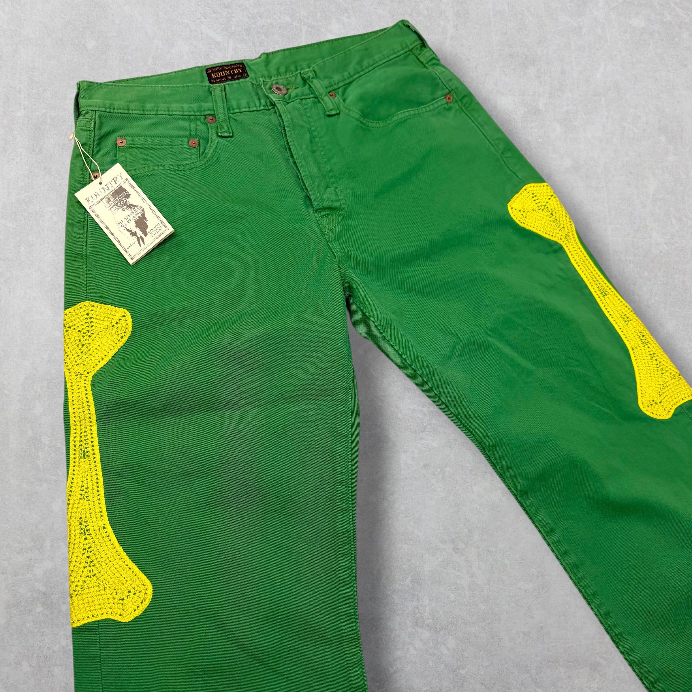 Kapital Kapital Yellow Skeleton 5P Cisco Green Pants 32 Size US 32 / EU 48 - 4 Thumbnail