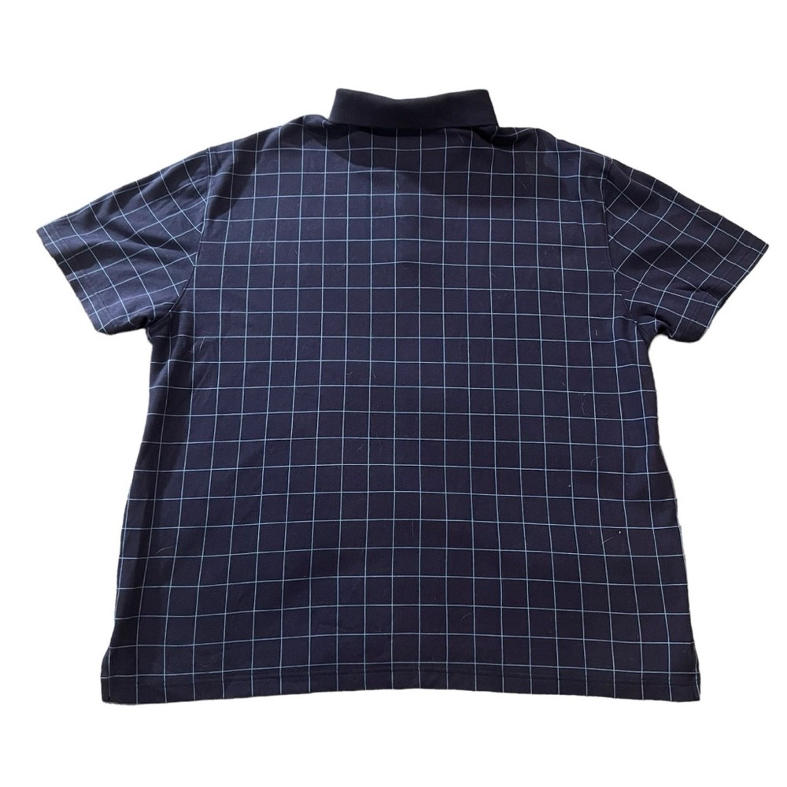 Izod IZOD Polo Shirt Men's 2XL Navy Blue Windowpane Grid Size US XXL / EU 58 / 5 - 4 Thumbnail