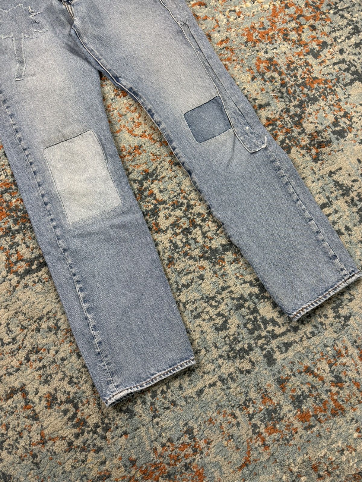Levi's Vintage y2k Levis custom patchwork denim palm tree slim fit Size US 32 / EU 48 - 5 Thumbnail