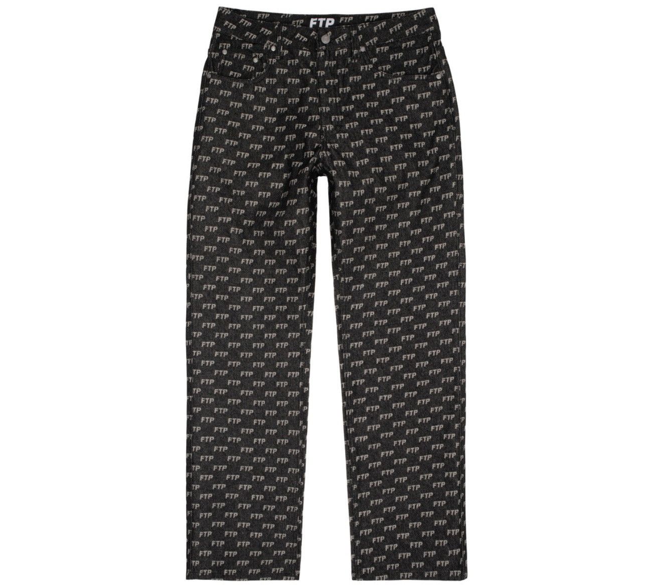 Fuck The Population FTP Jacquard Denim Logo Pant Size US 34 / EU 50 - 1 Thumbnail