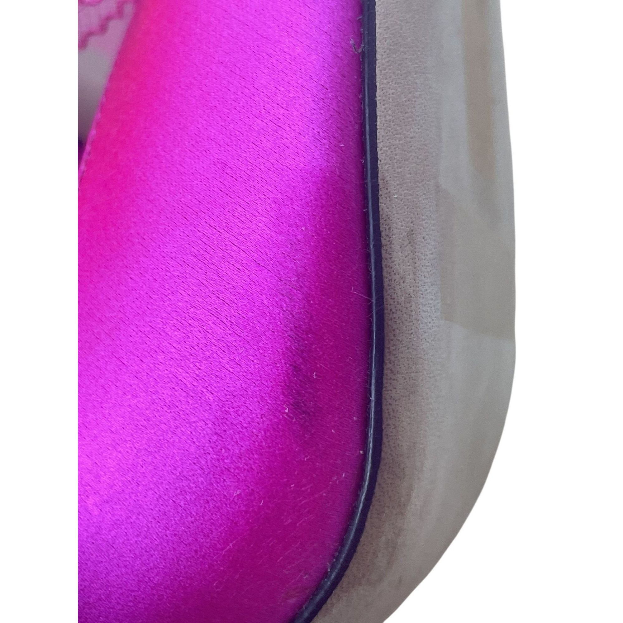 Jimmy Choo Jimmy Choo Pink Satin Pointed Toe Heels With Oversized Bow & Size US 7 / IT 37 - 6 Thumbnail