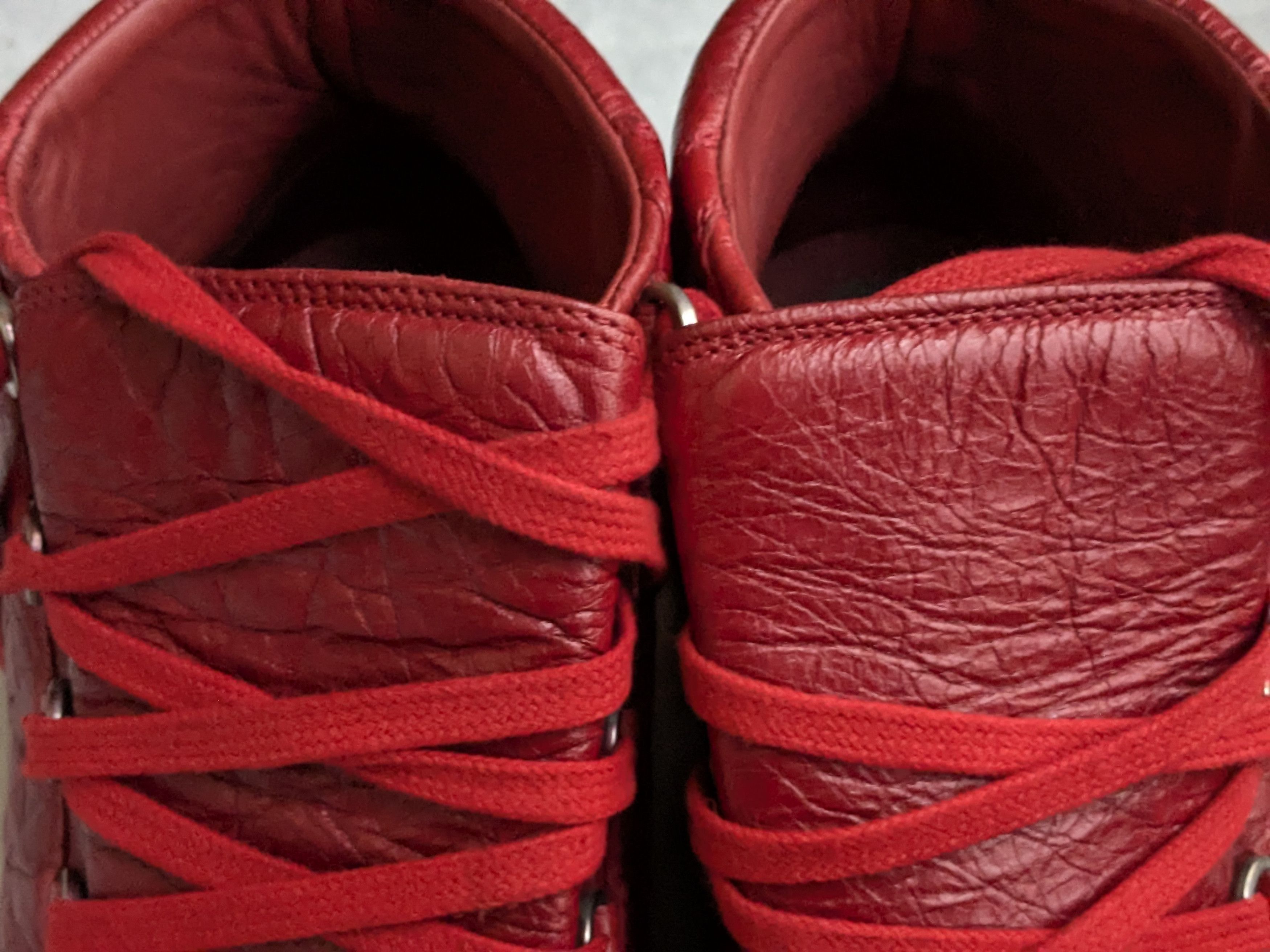 Balenciaga Balenciaga Arena Sneakers Red 12 Leather High Tops Size US 12 / EU 45 - 3 Thumbnail