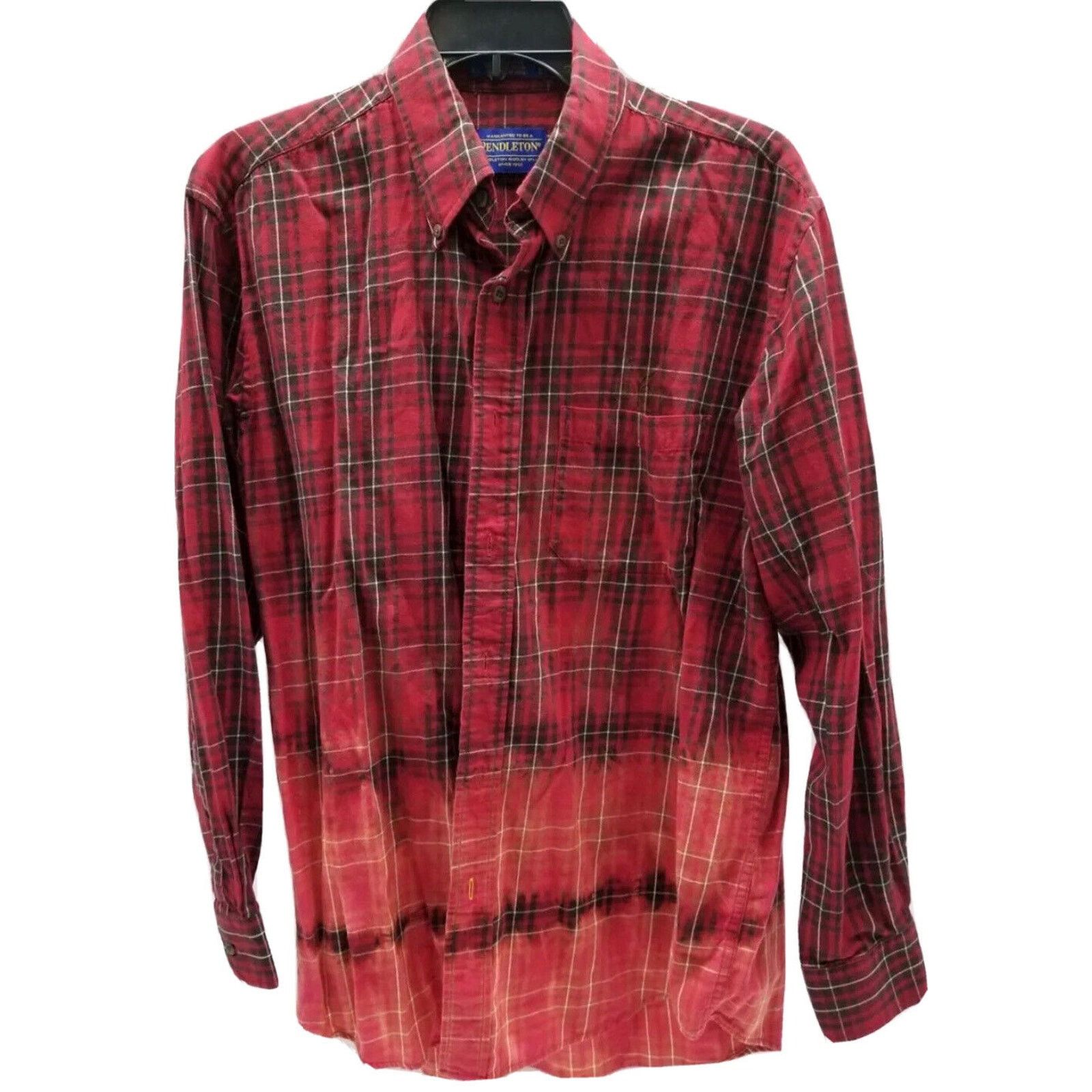 Pendleton Pendleton Mens L Red Plaid LS pima cotton merino wool shirt Size US L / EU 52-54 / 3 - 2 Thumbnail