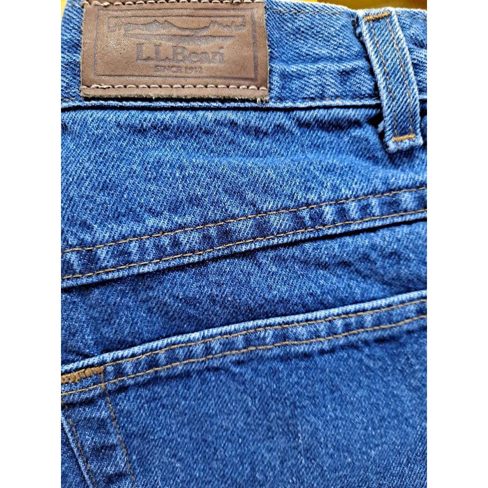 L.L. Bean LL Bean‎ Fleece Lined Relaxed Fit Jeans Size 10P Size 32" / US 10 / IT 46 - 3 Thumbnail