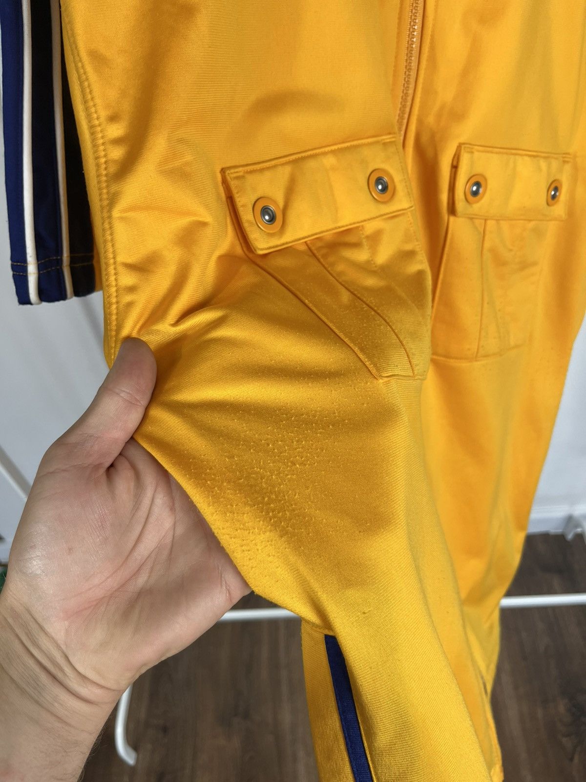Adidas Vintage Adidas Yellow Blue Zip Track Jacket Short Sleeve S Size US S / EU 44-46 / 1 - 8 Thumbnail
