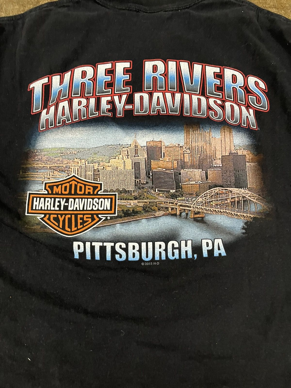 Harley Davidson × Vintage Crazy Vintage Y2K Harley Davidson Logo Biker Skater Tee Size US XL / EU 56 / 4 - 6 Thumbnail