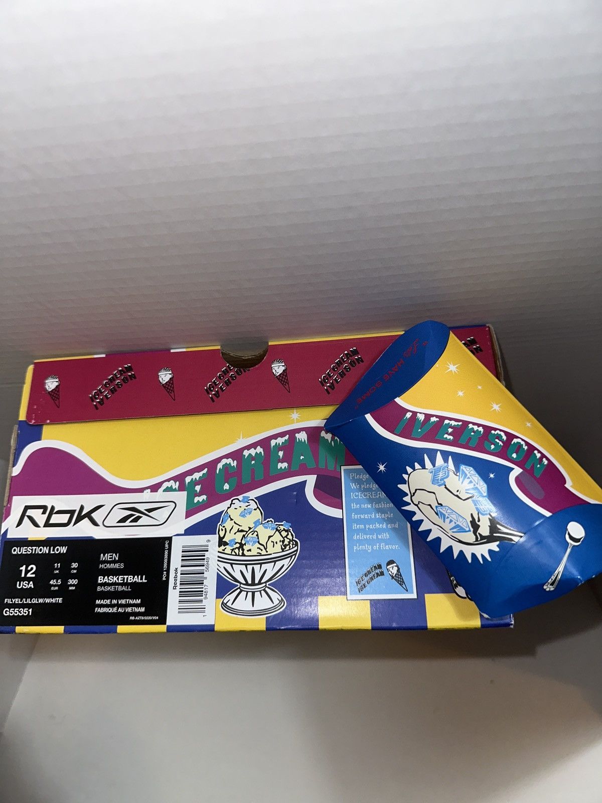 Icecream × Reebok BBC X AI Reebok Question Low DS US12 Size US 12 / EU 45 - 7 Thumbnail