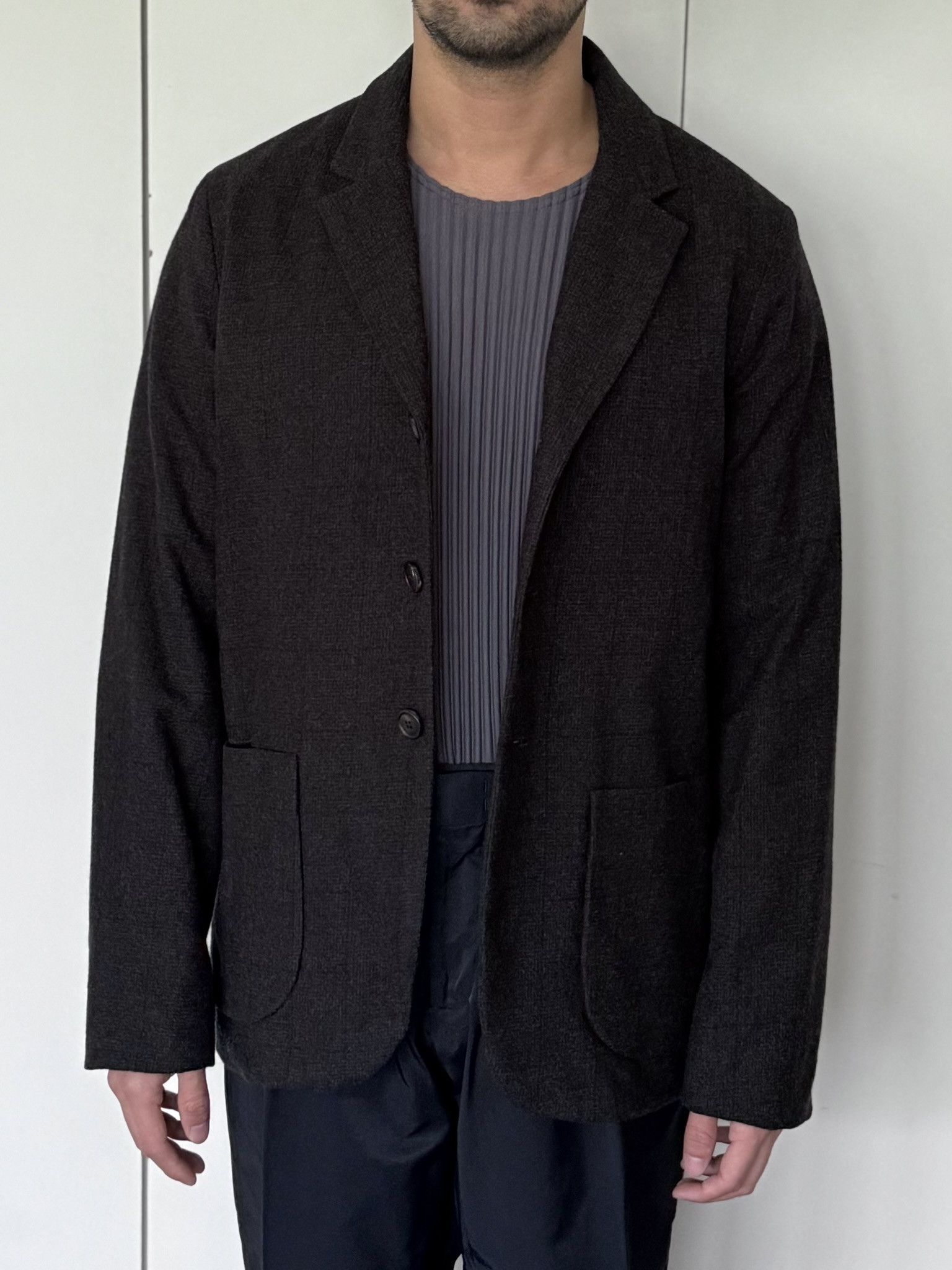 Casey Casey Wool Plaid Gray Charcoal Coat / Suit Size M Size 38R - 1 Thumbnail