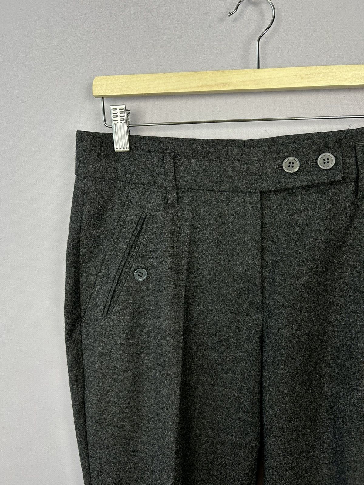 Brunello Cucinelli Gunex by Brunello Cucinelli Gray Wool Cashmere Pants US6 Size 28" / US 6 / IT 42 - 3 Thumbnail