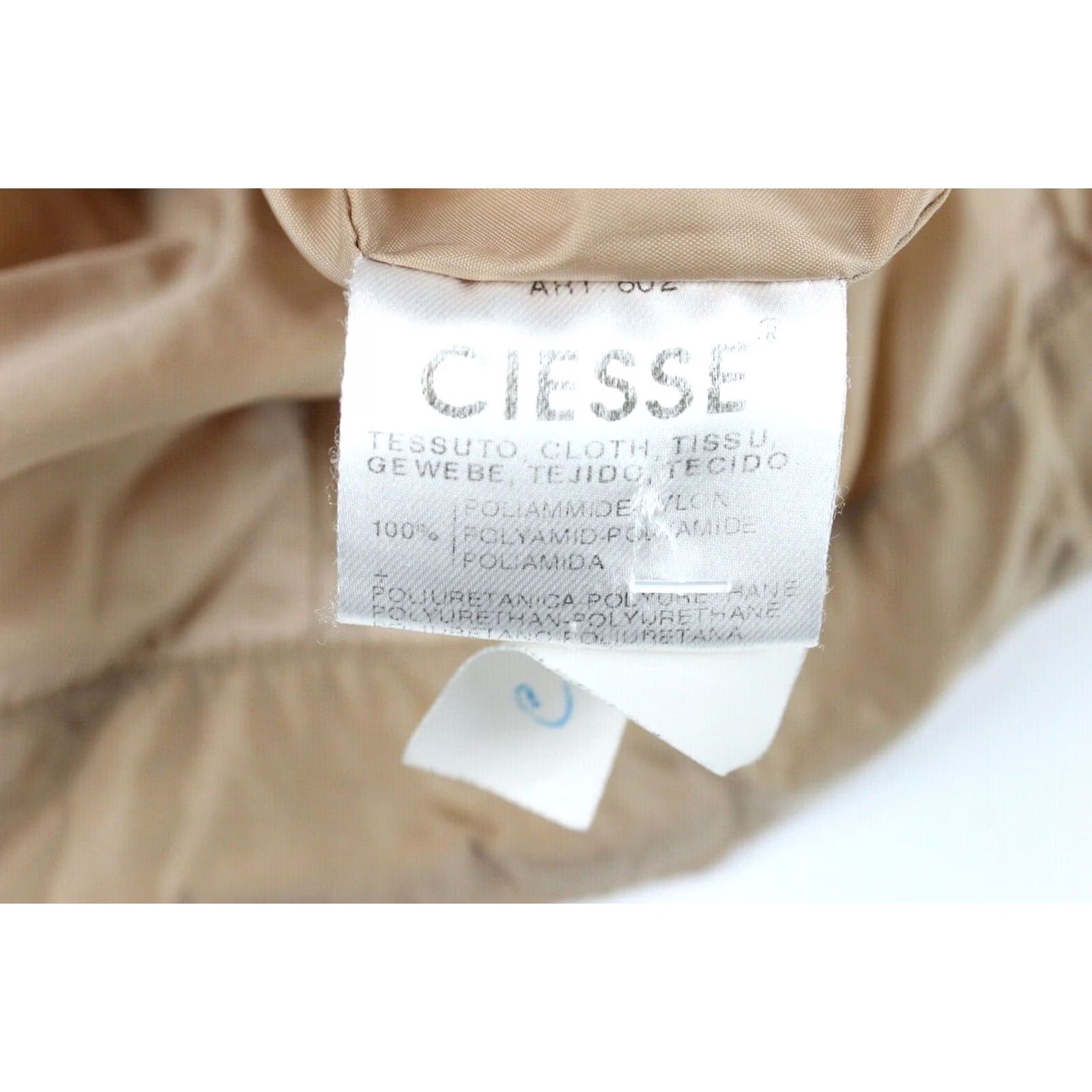 Vintage CIESSE Jacket Women's LARGE Light Padded Water Resistant Beige Size L / US 10 / IT 46 - 7 Thumbnail
