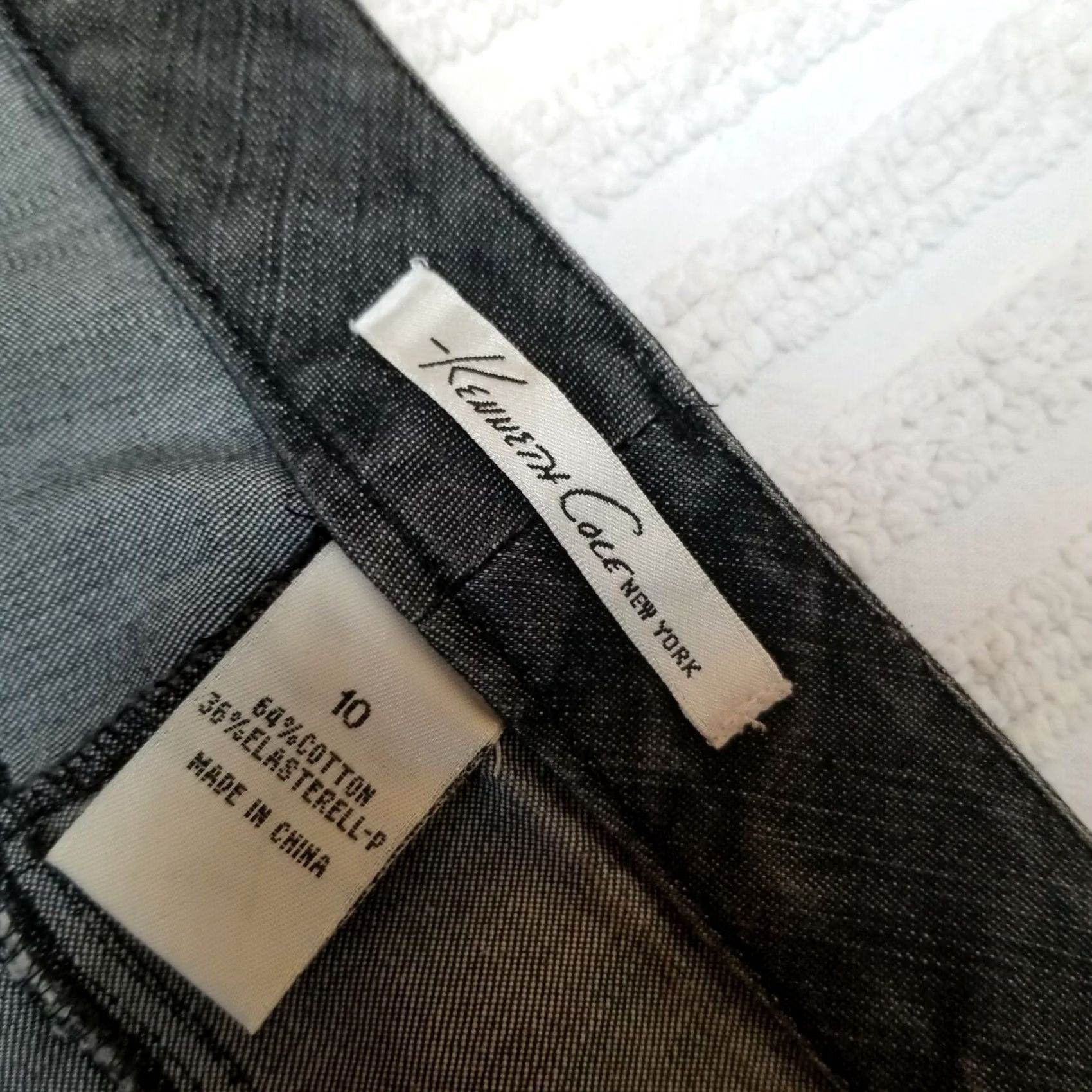 Kenneth Cole KENNETH COLE NEW YORK Womens Straight Jeans Mid-Rise 5-Pockets Denim Size 10 Black Size 32" / US 10 / IT 46 - 3 Thumbnail