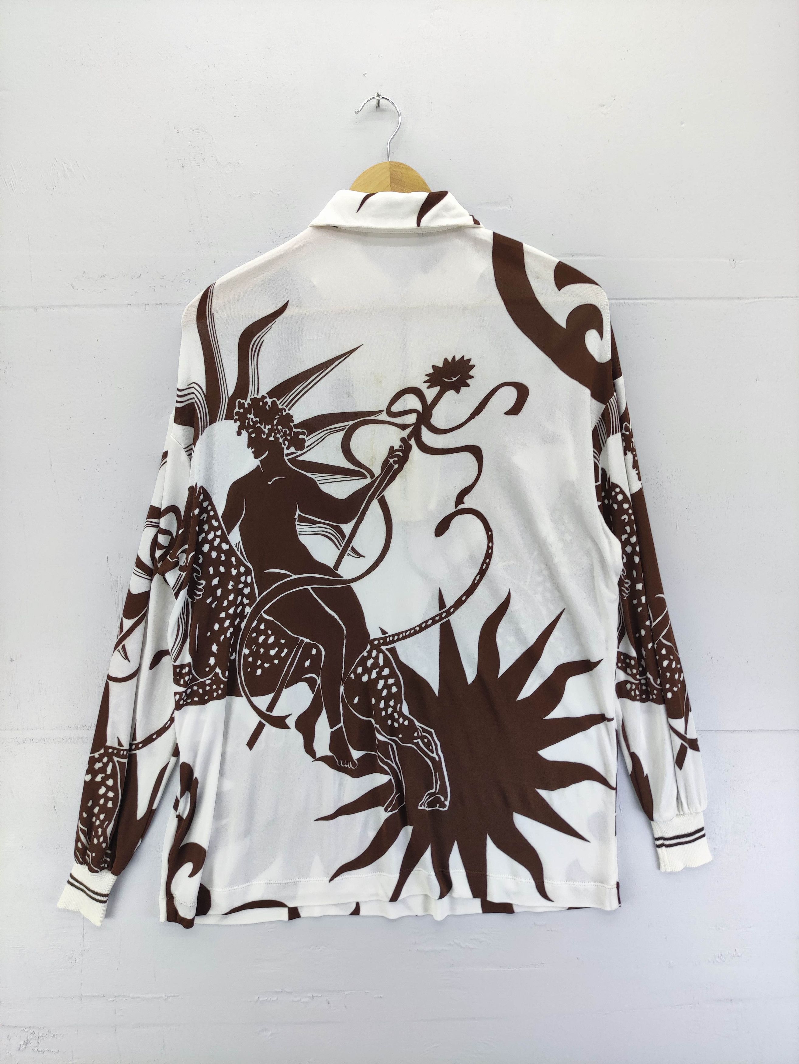 Gianfranco Ferre Vintage Gianfranco Shirt Full Print Half Zipper Size US L / EU 52-54 / 3 - 10 Thumbnail