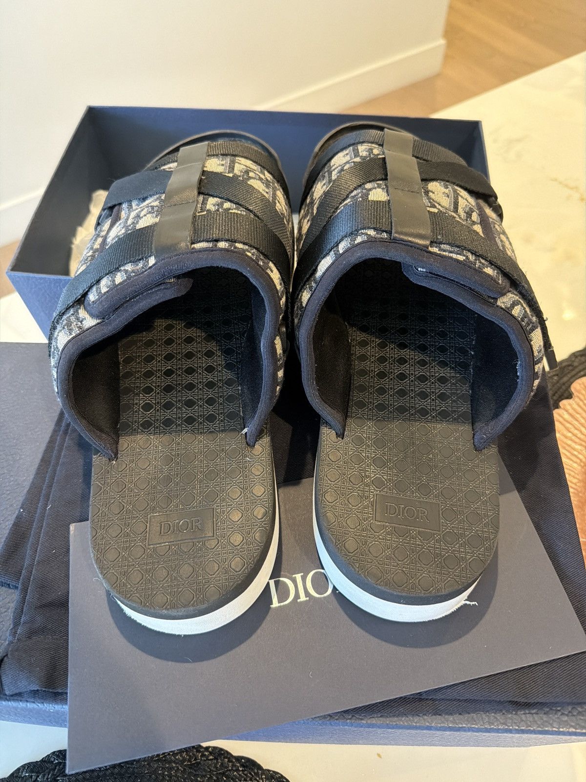 Dior Dior Alpha Sandals – Oblique Jacquard / Black Size US 13 / EU 46 - 14 Thumbnail