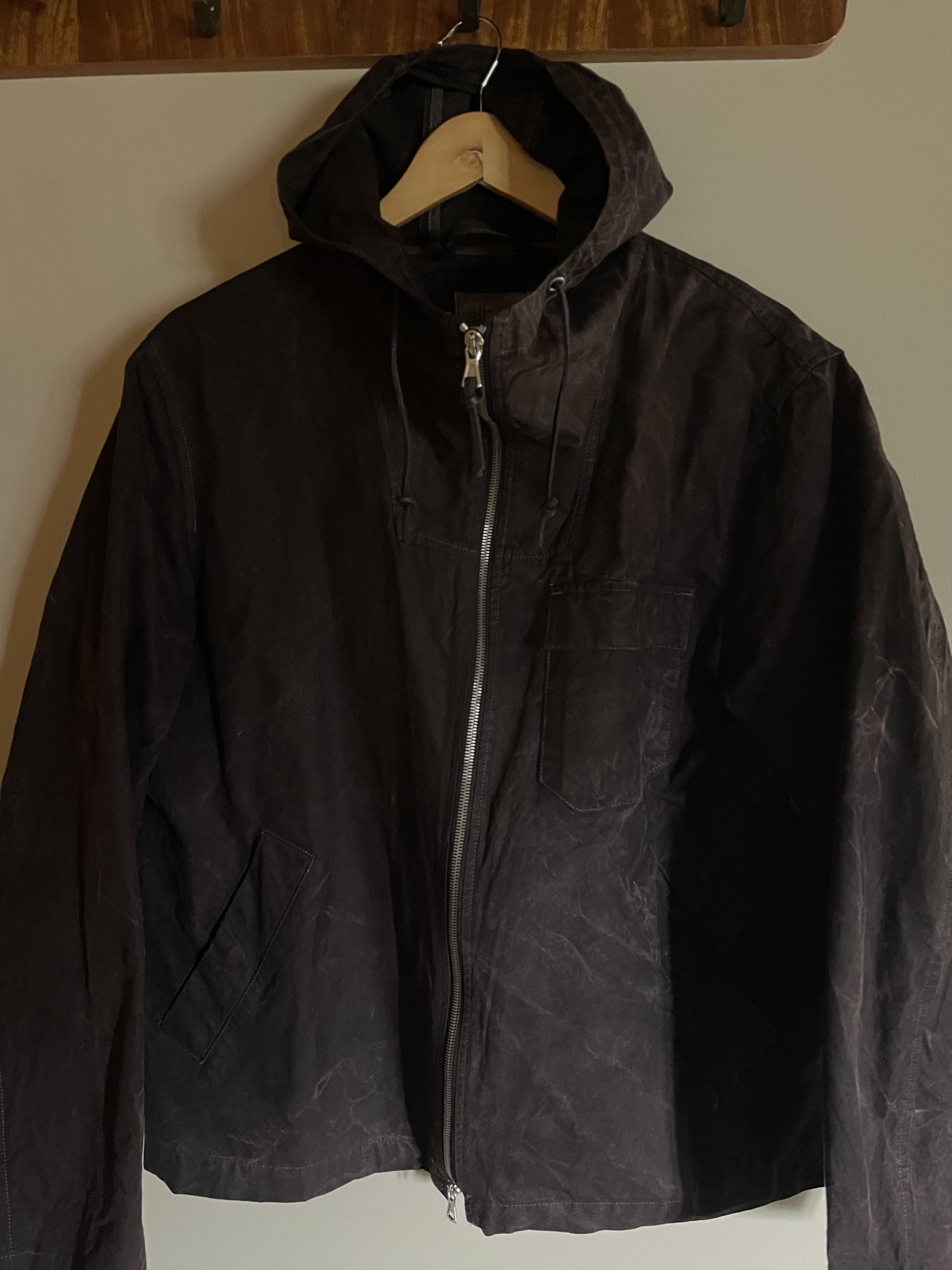 Albam Albam Cotton Hand-Dyed Charcoal Grey Distressed Jacket, Med Size US M / EU 48-50 / 2 - 1 Thumbnail