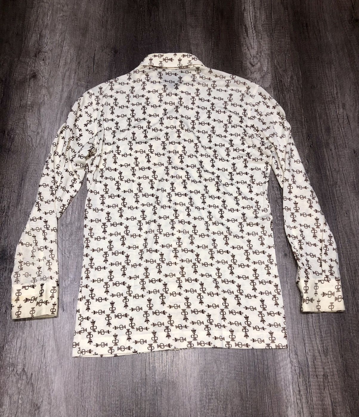 Designer × Lanvin × Vintage Vintage Lanvin Paris Monogram Button Up Long Sleeve Shirt Size US S / EU 44-46 / 1 - 21 Thumbnail