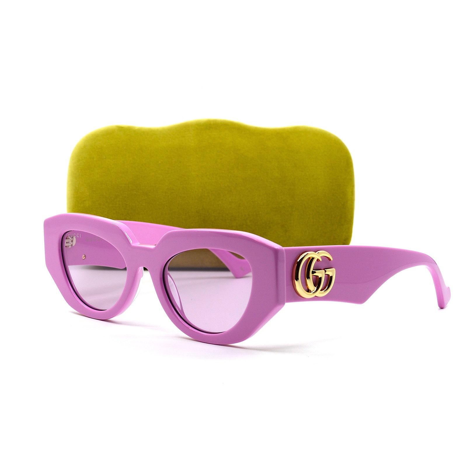 Gucci GUCCI GG1421S 004 PINK LIGHT VIOLET AUTHENTIC SUNGLASSES Size ONE SIZE - 9 Thumbnail