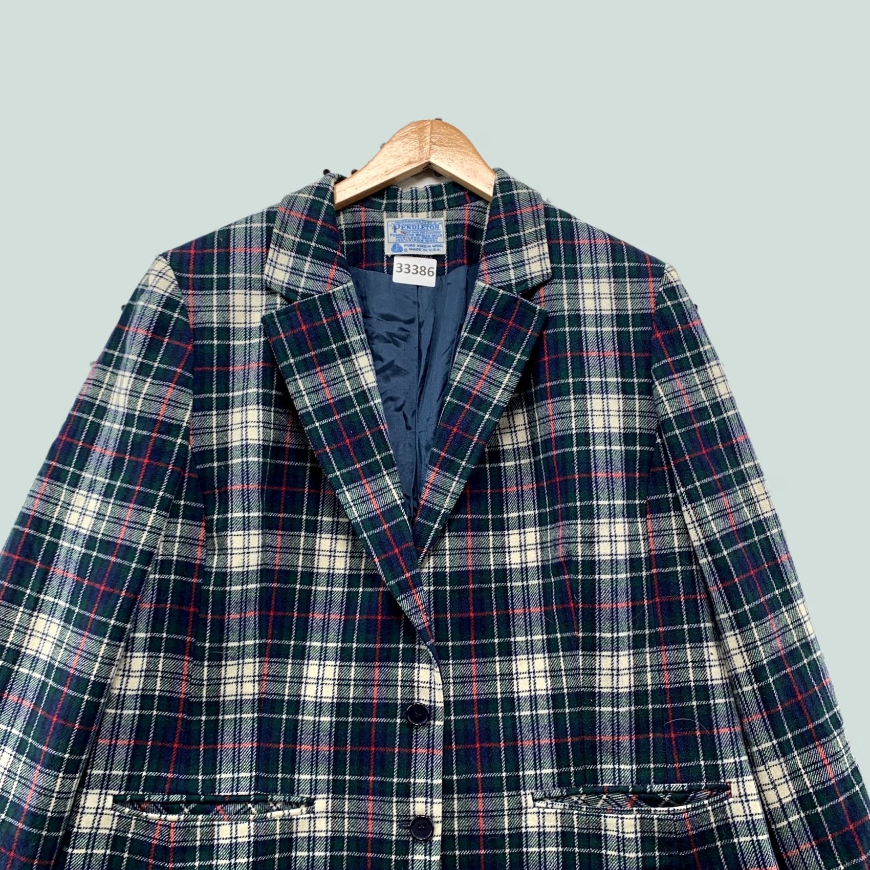 Pendleton VINTAGE Pendleton Blazer Shirt Wool Green USA 21x28 Sports Plaid Womens M Medium Size M / US 6-8 / IT 42-44 - 1 Thumbnail