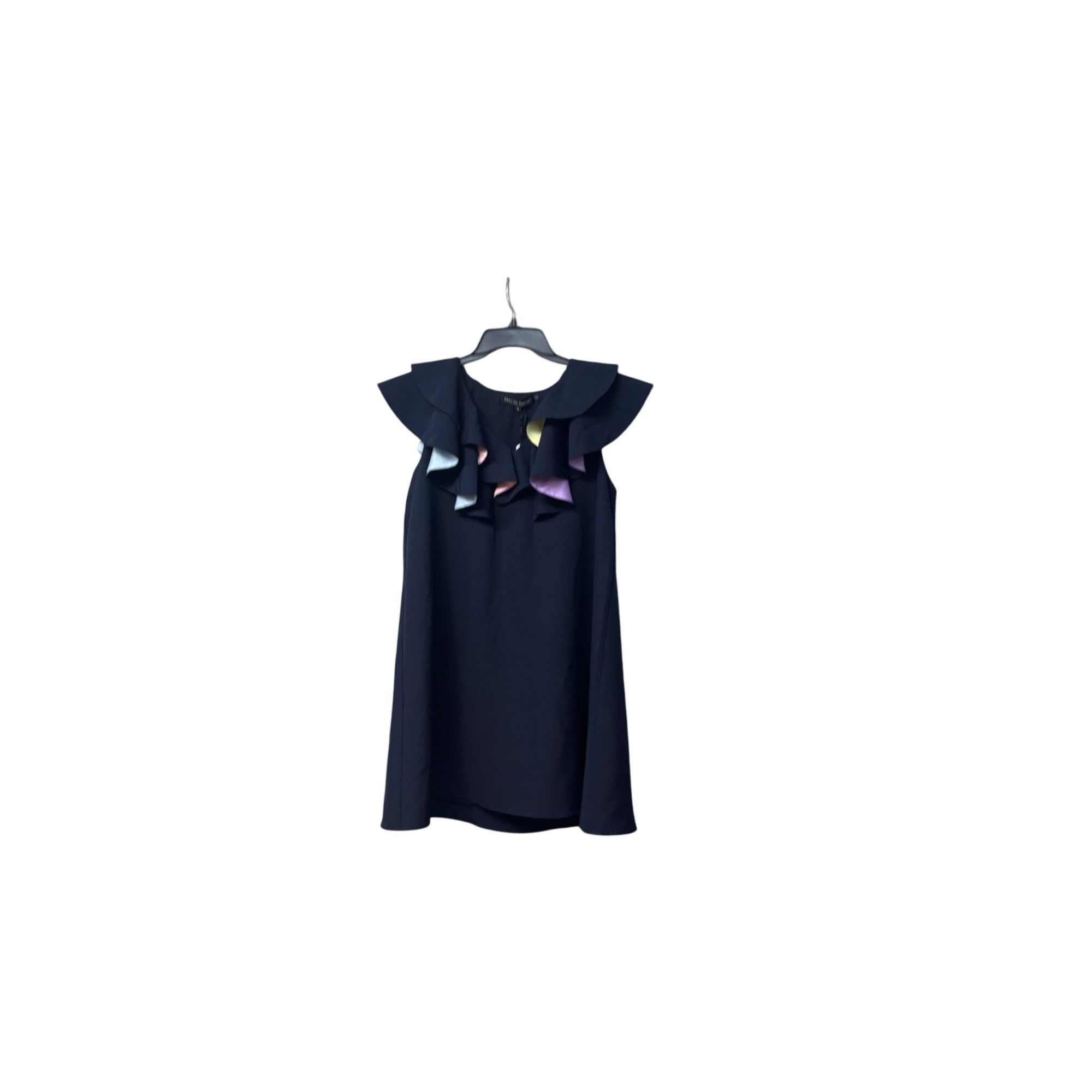 English Factory English Factory Multicolor Lined Ruffle Shift Dress, Navy, S Size S / US 4 / IT 40 - 8 Thumbnail