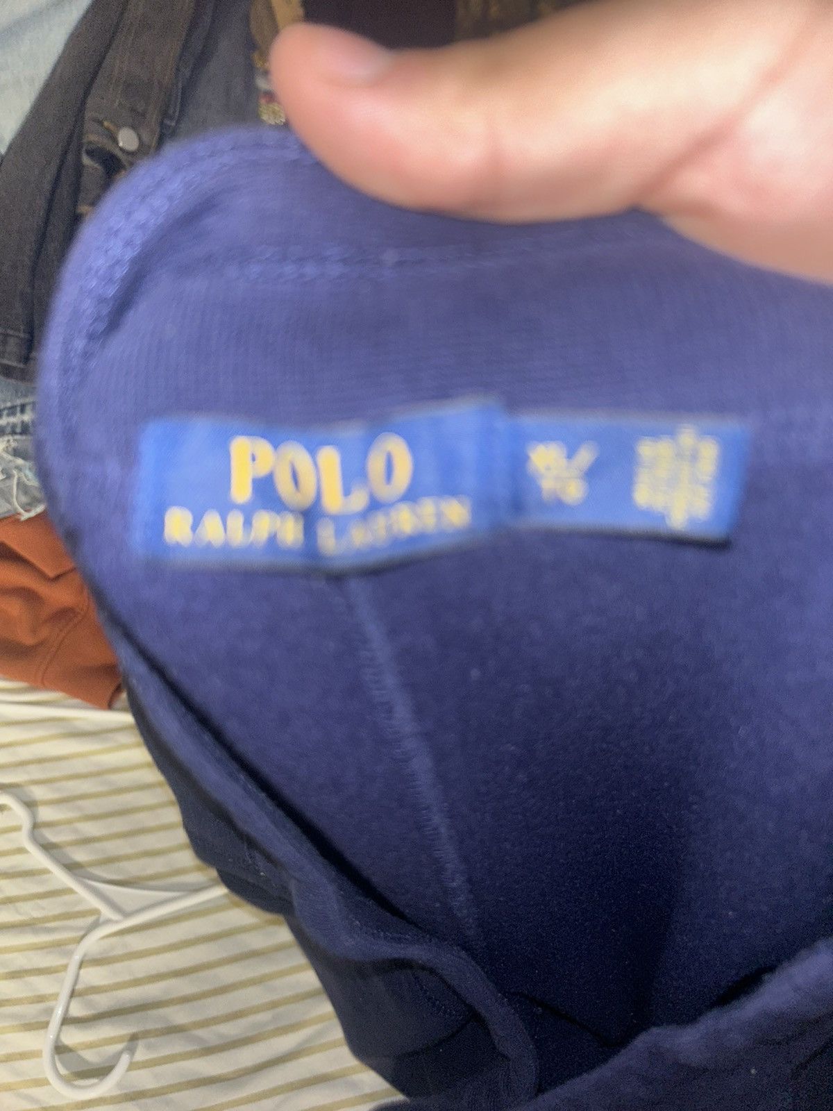 Polo Ralph Lauren Polo Sweat Pants Navy With Yellow Logo | Grailed