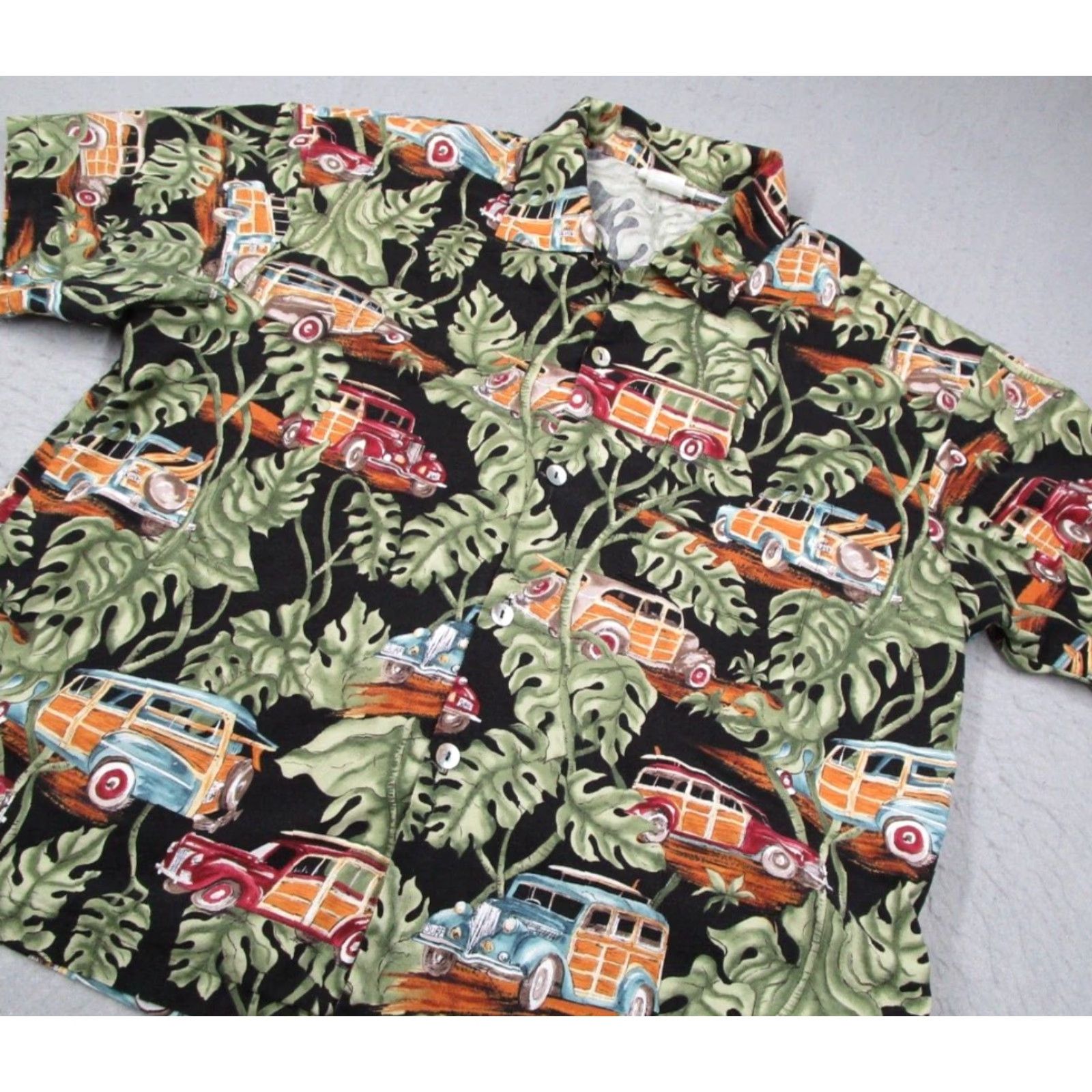 Vintage Matt Rider Shirt Mens Large Black Button Up Laguna Beach California Cars Surf Size US XL / EU 56 / 4 - 2 Thumbnail