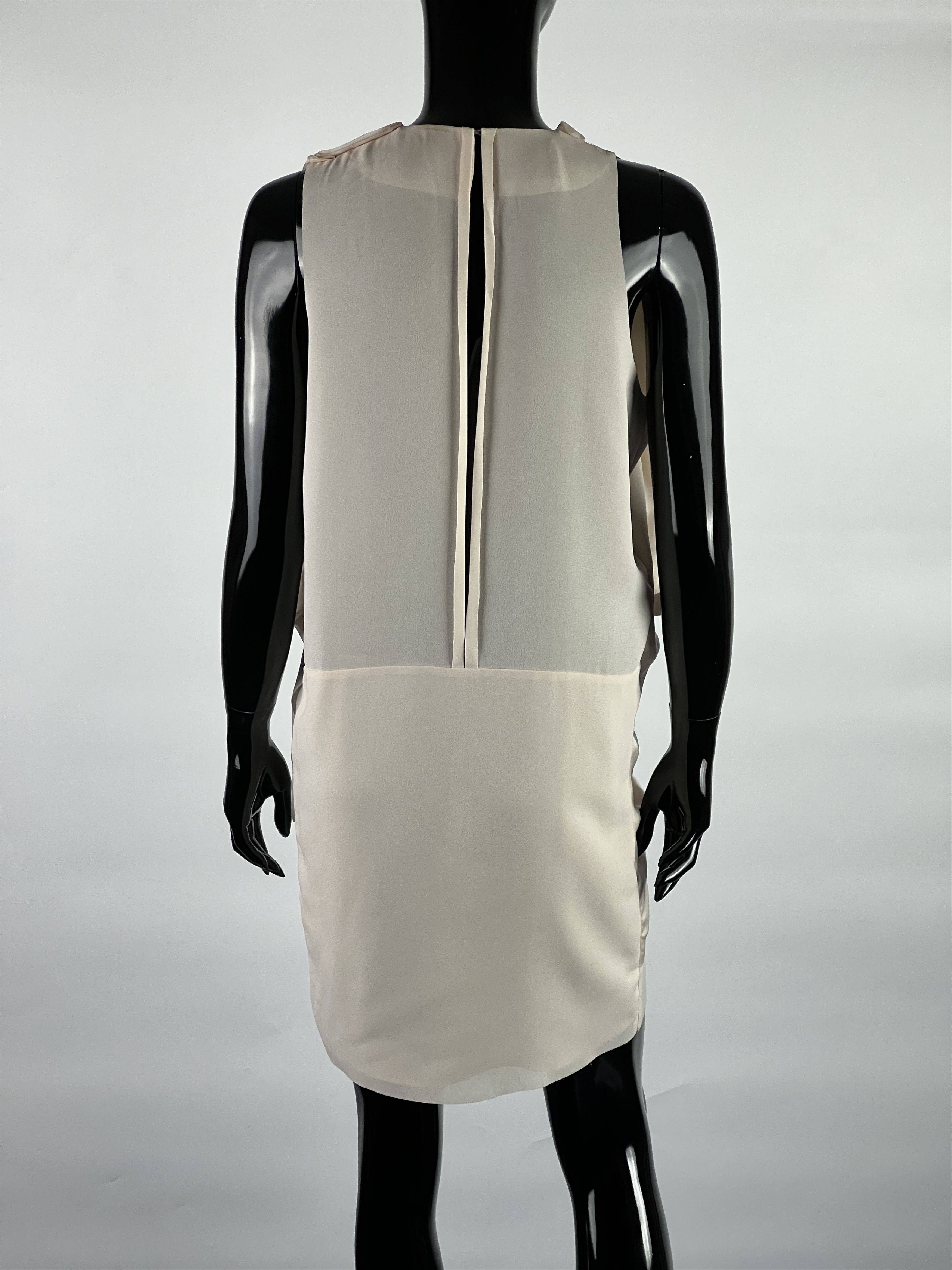 Acne Studios Acne Mallory Beige Sleeveless Draped Short Dress Size 34 Size XS / US 0-2 / IT 36-38 - 4 Thumbnail