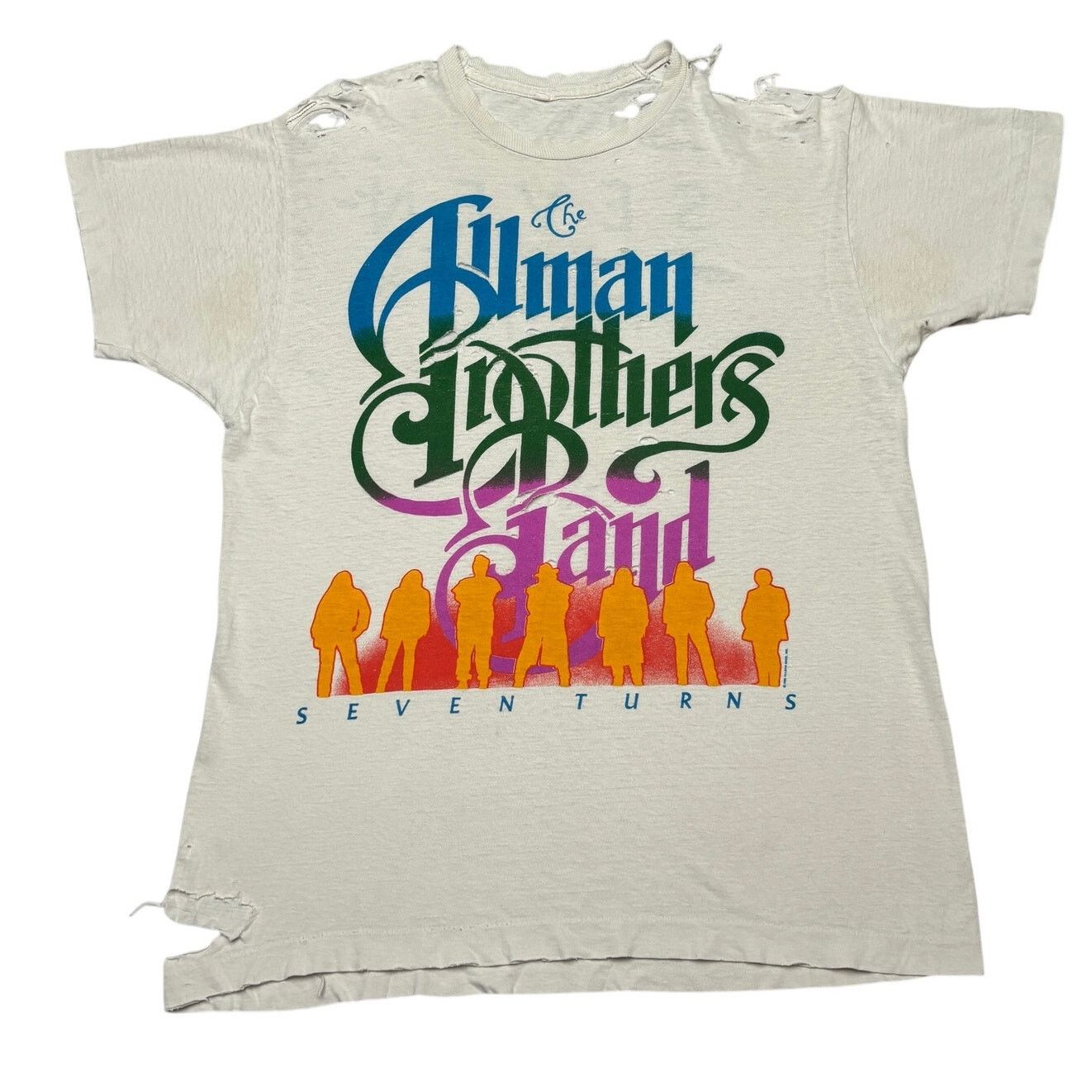 Vintage Vintage 1990 Allman Brothers Seven Turns Tour Shirt 20x27 Size US M / EU 48-50 / 2 - 1 Thumbnail