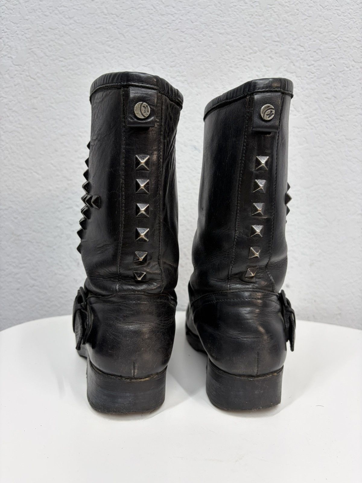 Hedi Slimane Artisan Black Harness High Guidi Vibe Leather Biker Boots Size US 7.5 / EU 40-41 - 7 Thumbnail