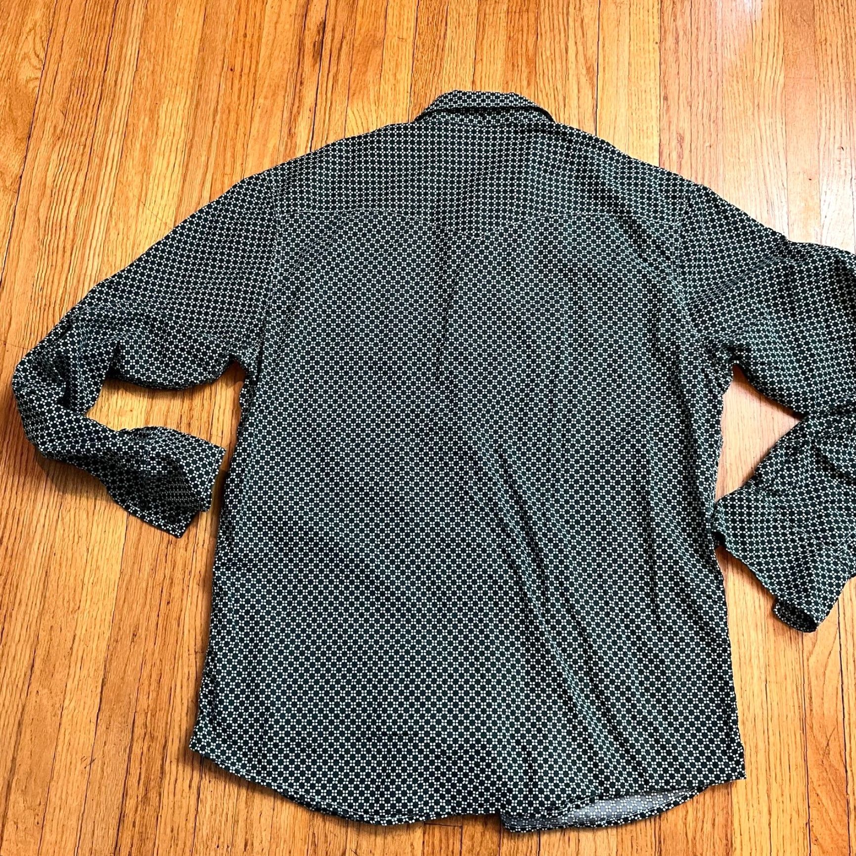 Vintage Cinch Shirt Mens Large Green Geometric Snap Modern Fit Western Cowboy Shirt Mens L Green Geometric Snap Modern Fit Western Cowboy Size US L / EU 52-54 / 3 - 3 Thumbnail