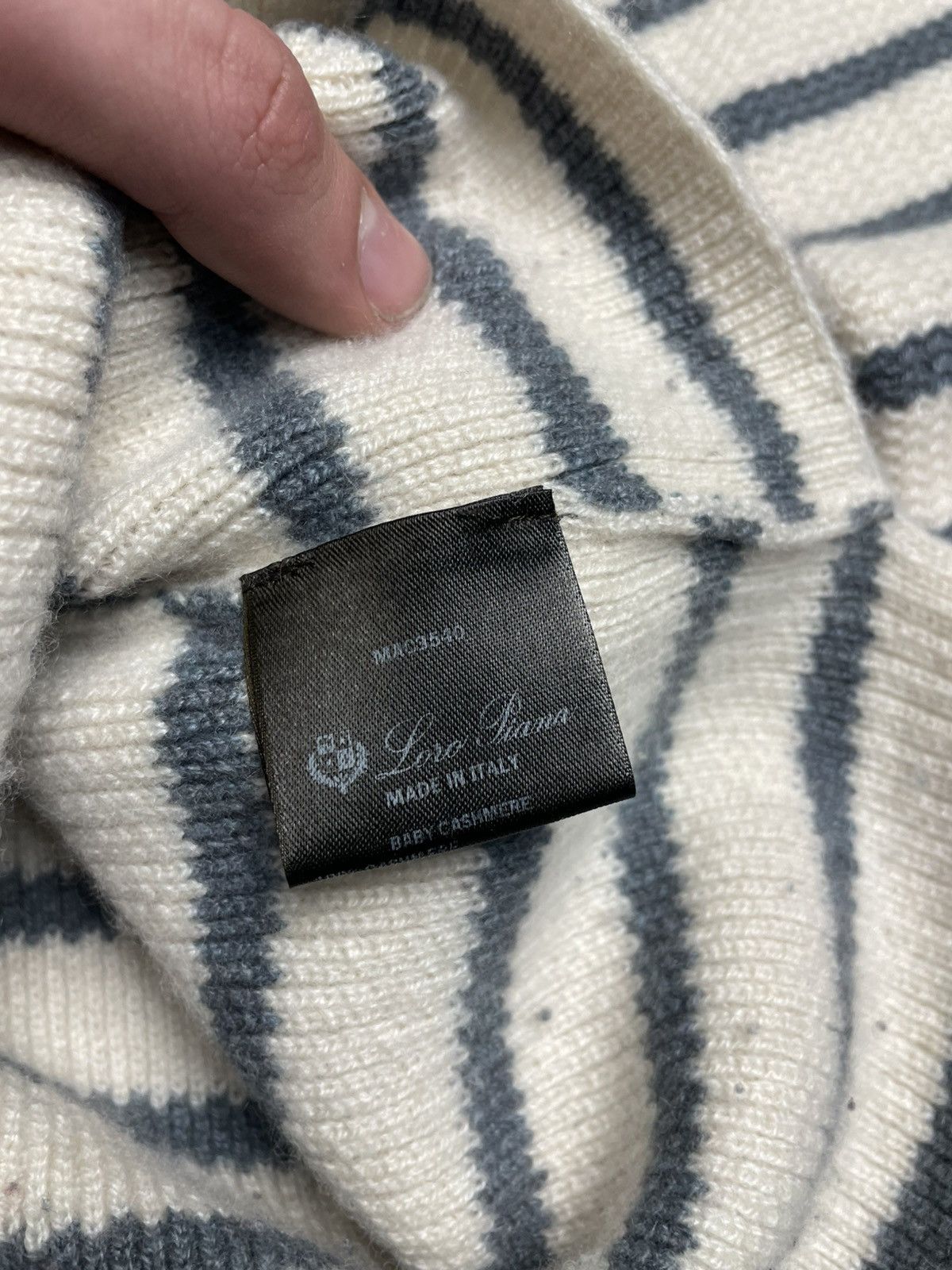 Loro Piana Loro Piana Baby Cashmere Striped Mezzocollo Sweater Size M / US 6-8 / IT 42-44 - 10 Thumbnail