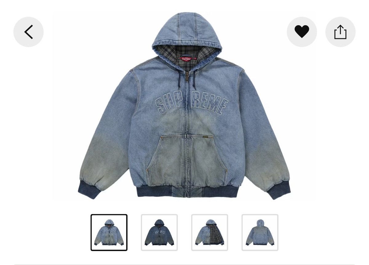 Supreme Supreme is love denim work jacket | Grailed