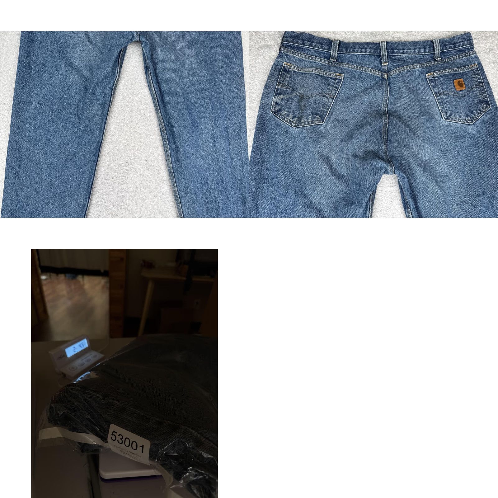 Carhartt VINTAGE Carhartt Jeans Mens 44x32 Blue Relaxed Straight Leg Workwear Medium Wash Size US 44 / EU 60 - 10 Thumbnail