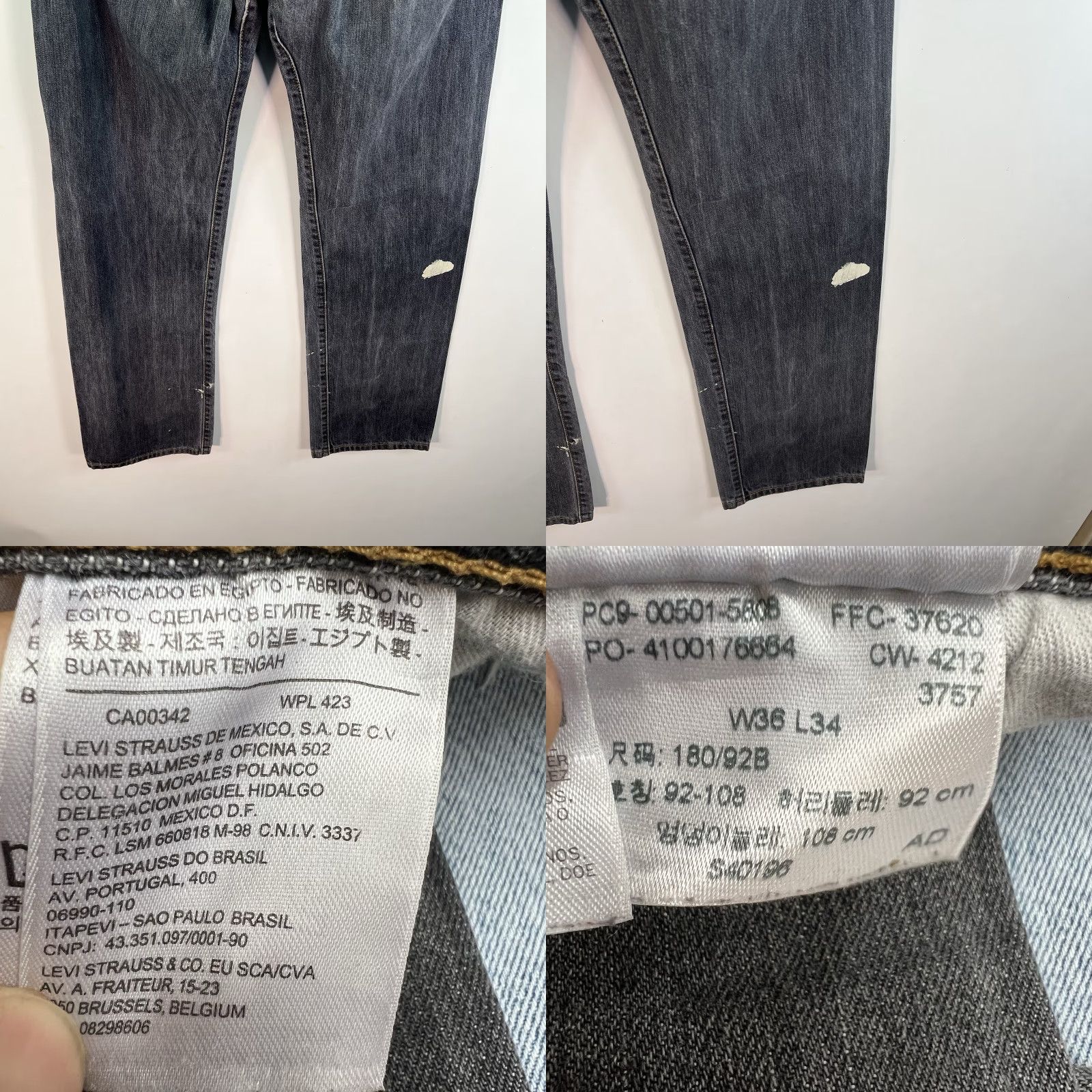 Levi's VINTAGE Levi's 501 Jeans Mens Size 36 X32 Distressed Straight Denim Black 90s Size US 36 / EU 52 - 8 Thumbnail