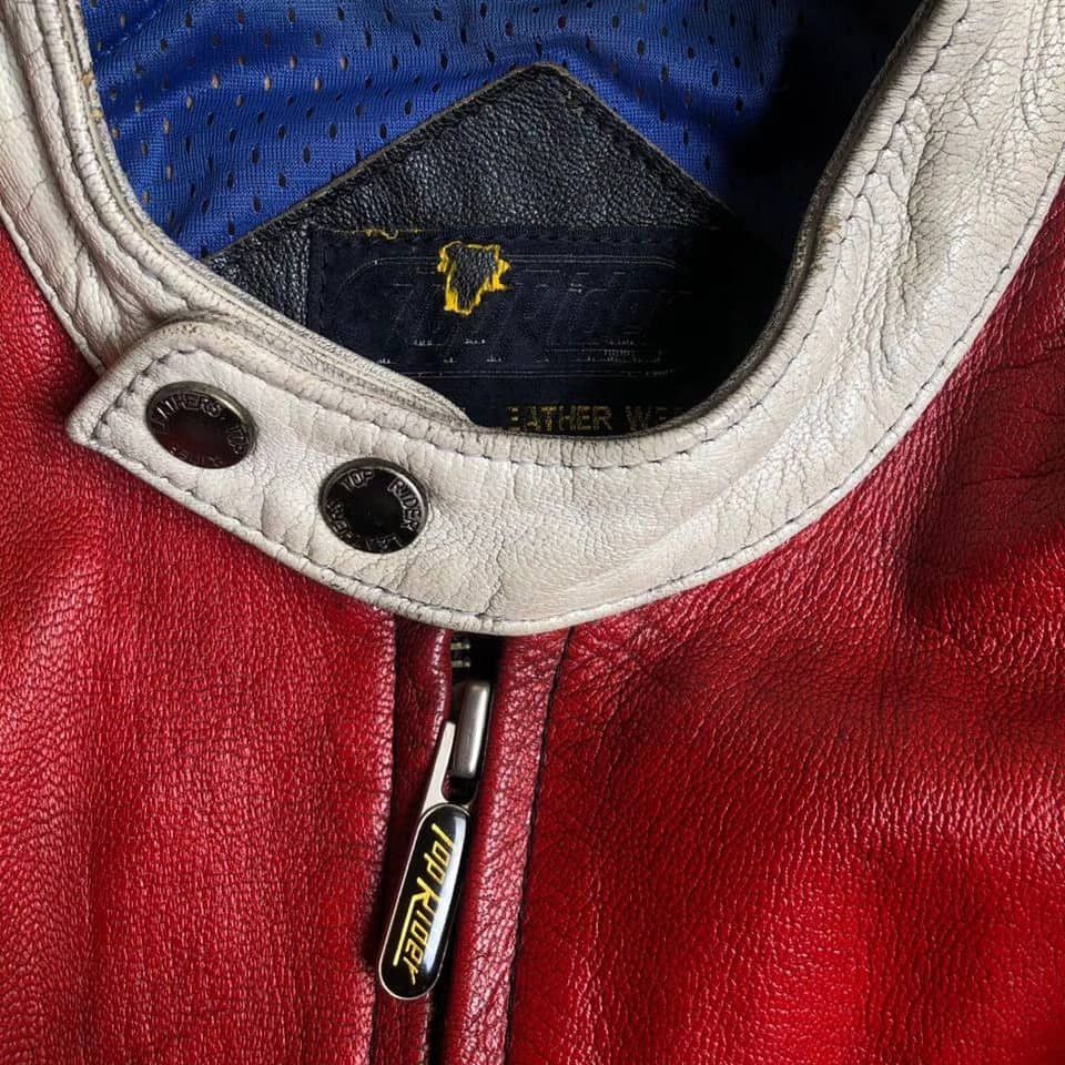 Vintage Vintage. Top Rider Leather Race Jacket Size US S / EU 44-46 / 1 - 4 Thumbnail