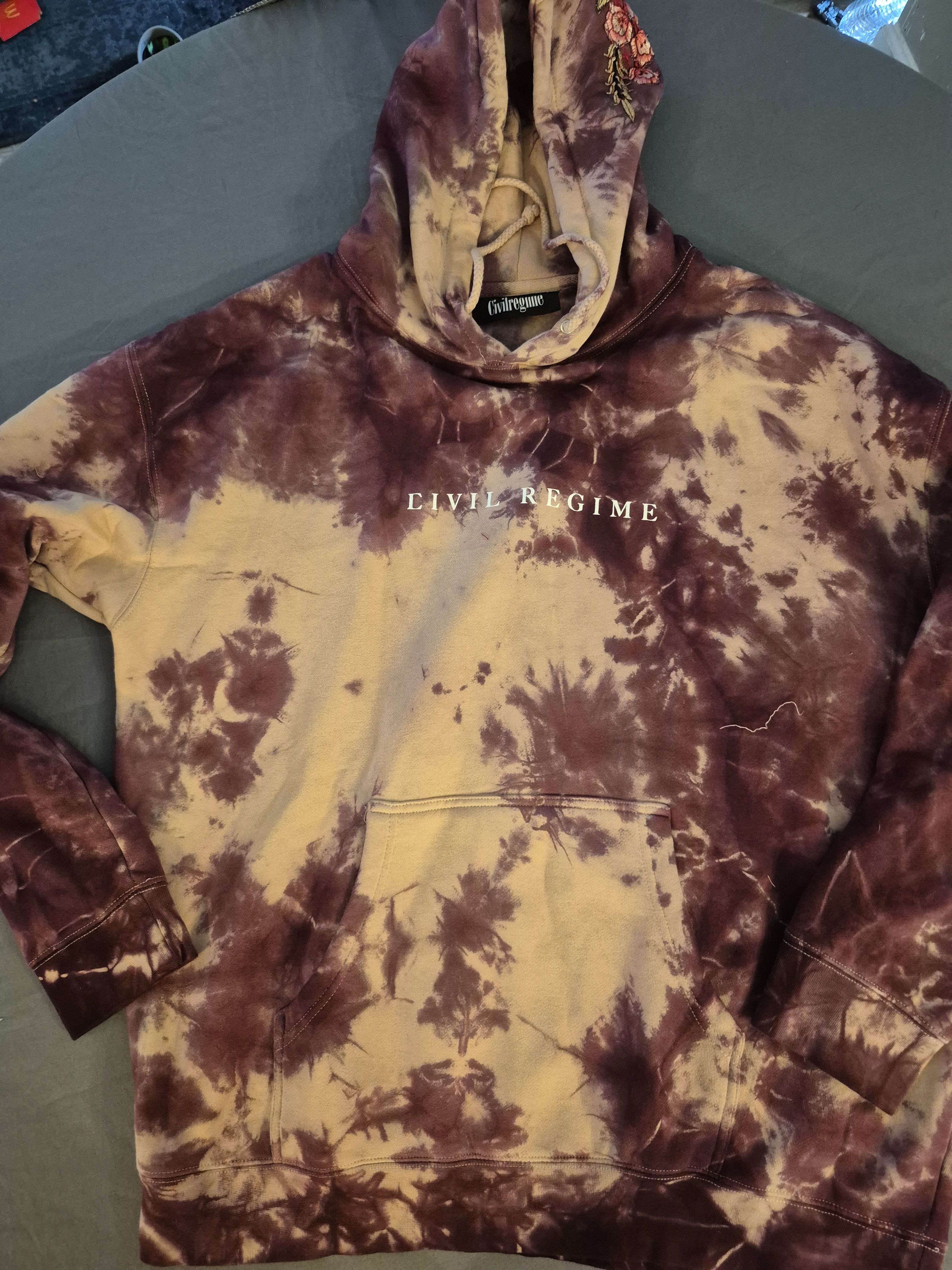 Civil Regime Civil Regime Rose Embroidered Hoodie Size Medium BNWT Size US M / EU 48-50 / 2 - 1 Thumbnail