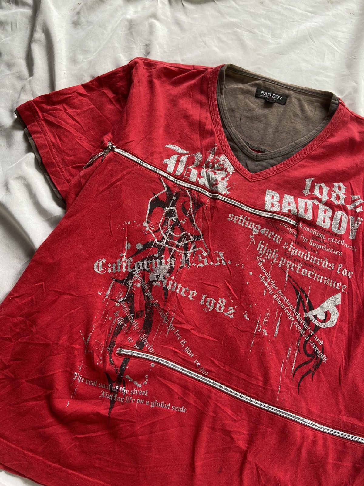 Japanese Brand DOUBLE LAYER BAD BOY TEE Size US XL / EU 56 / 4 - 3 Thumbnail