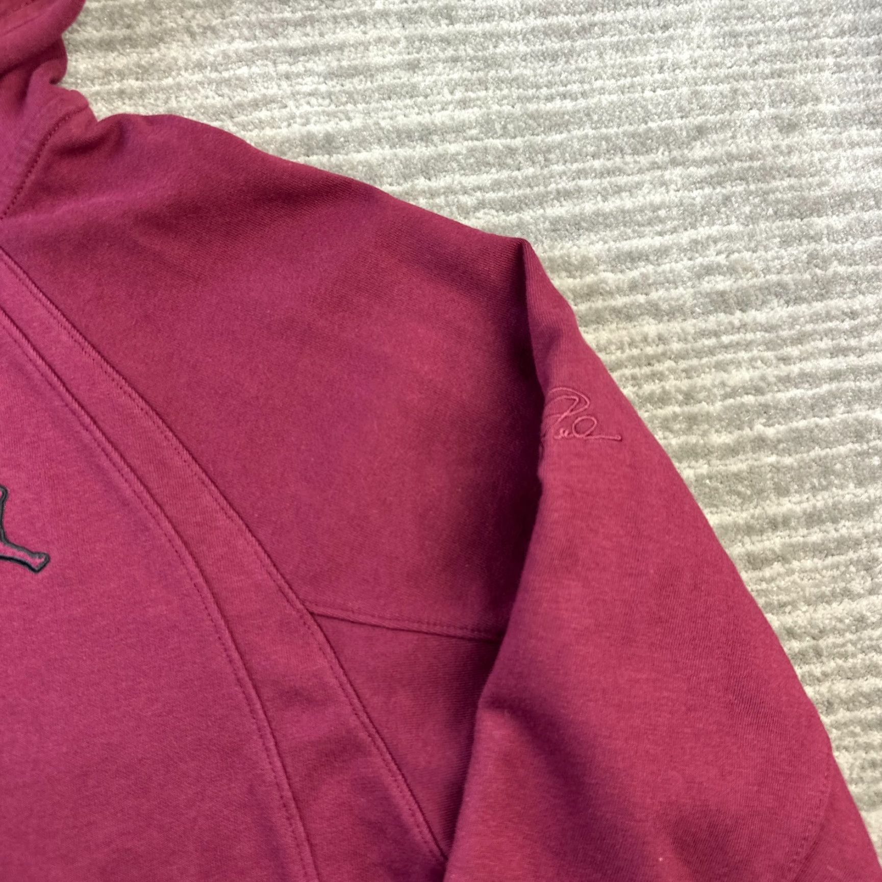 Jordan Brand Jordan Hoodie Mens Small Red Full Zip Logo Embroidered Sweatshirt Fleece Essentials Warm Up Size US S / EU 44-46 / 1 - 5 Thumbnail