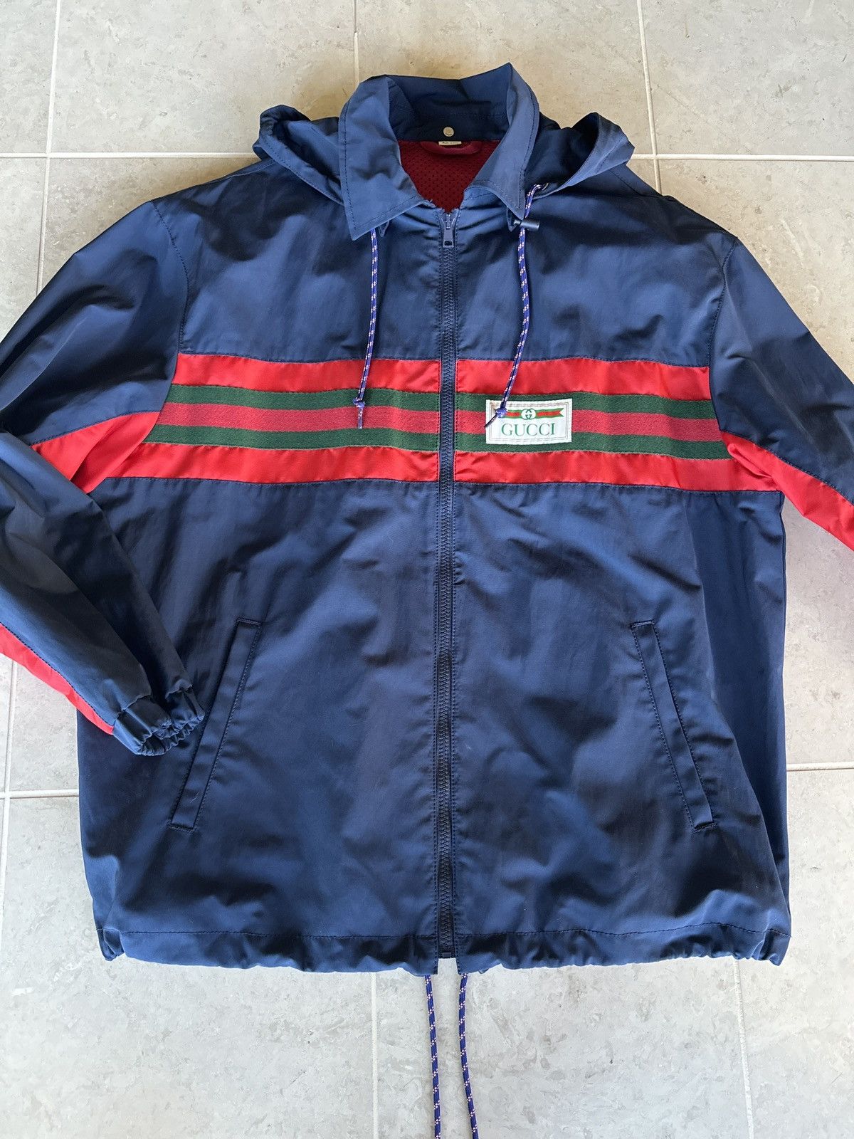 Gucci Gucci Web Stripe Hooded Windbreaker Jacket Size US M / EU 48-50 / 2 - 1 Thumbnail