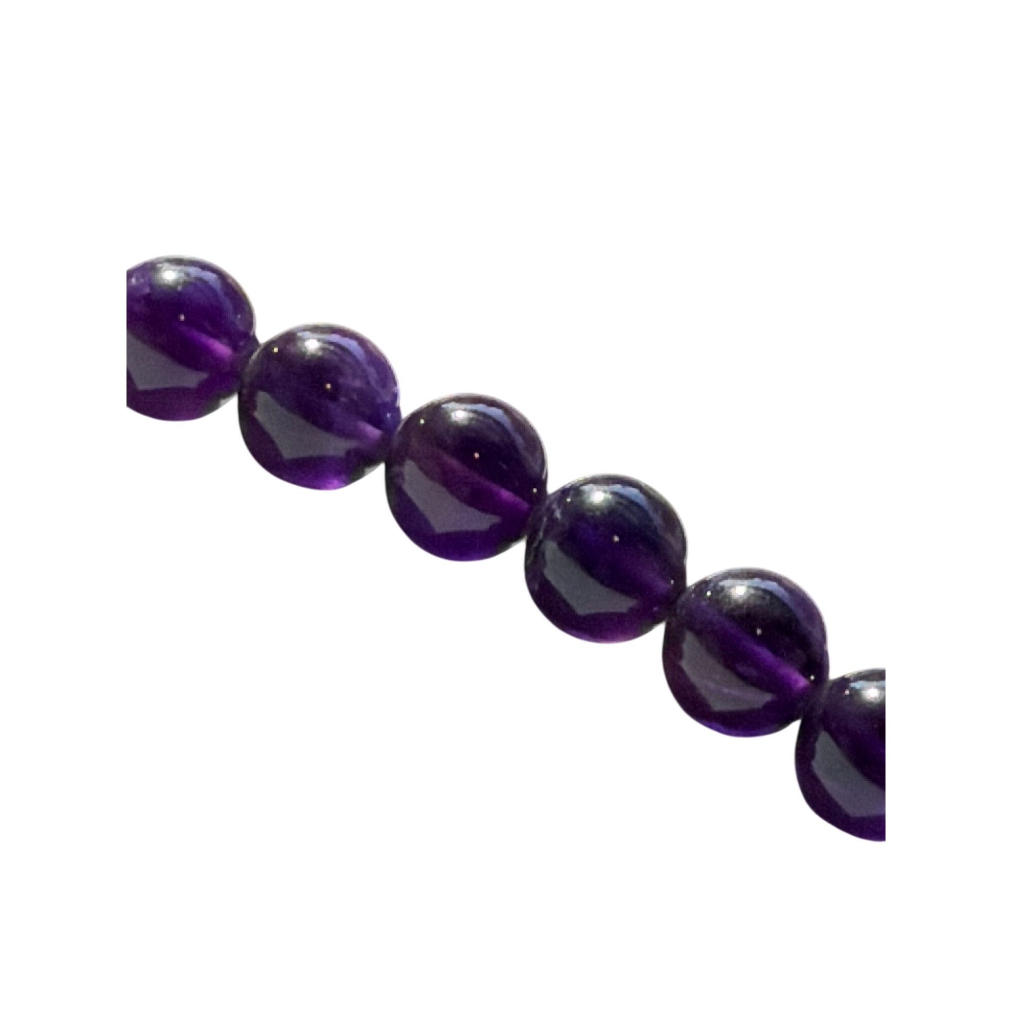 Other Vintage Amethyst 7mm Bead Necklace Sterling Silver Floral Cl Size ONE SIZE - 2 Thumbnail